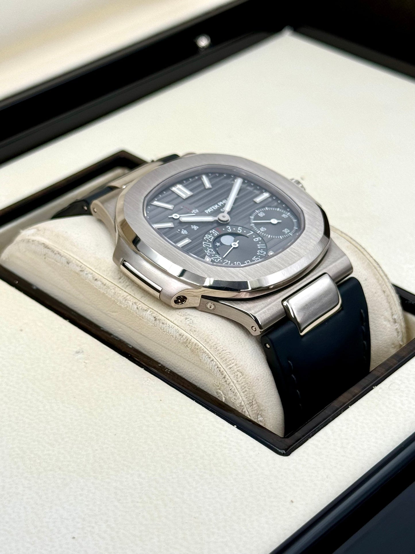 2023 Patek Philippe Nautilus 40mm 5712G White Gold Grey Dial - MyWatchLLC