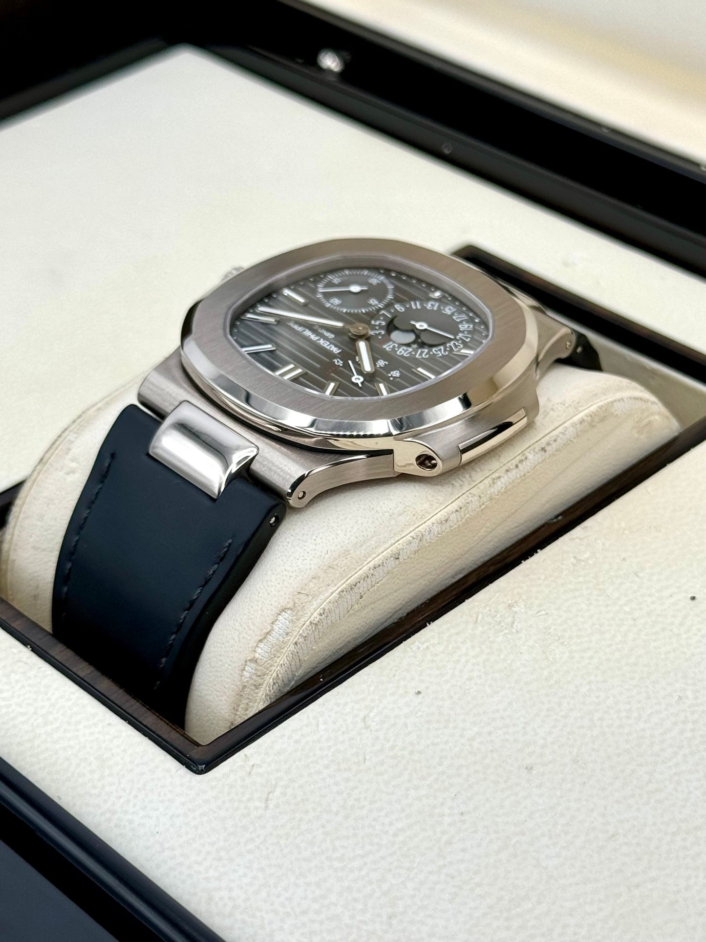 2023 Patek Philippe Nautilus 40mm 5712G White Gold Grey Dial - MyWatchLLC