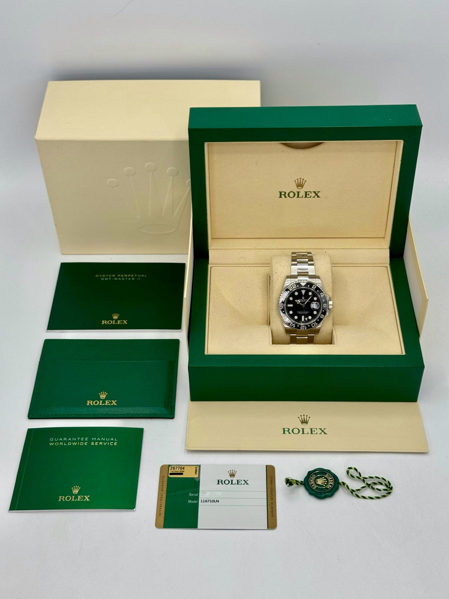 2017 Rolex GMT-Master II 40mm 116710LN Stainless Steel Black Dial - MyWatchLLC