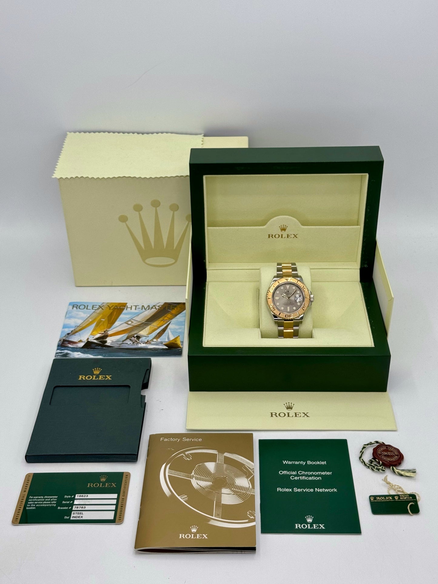 2010 Rolex Yacht-Master 40mm 16623 Two-Tone Rhodium Dial - MyWatchLLC