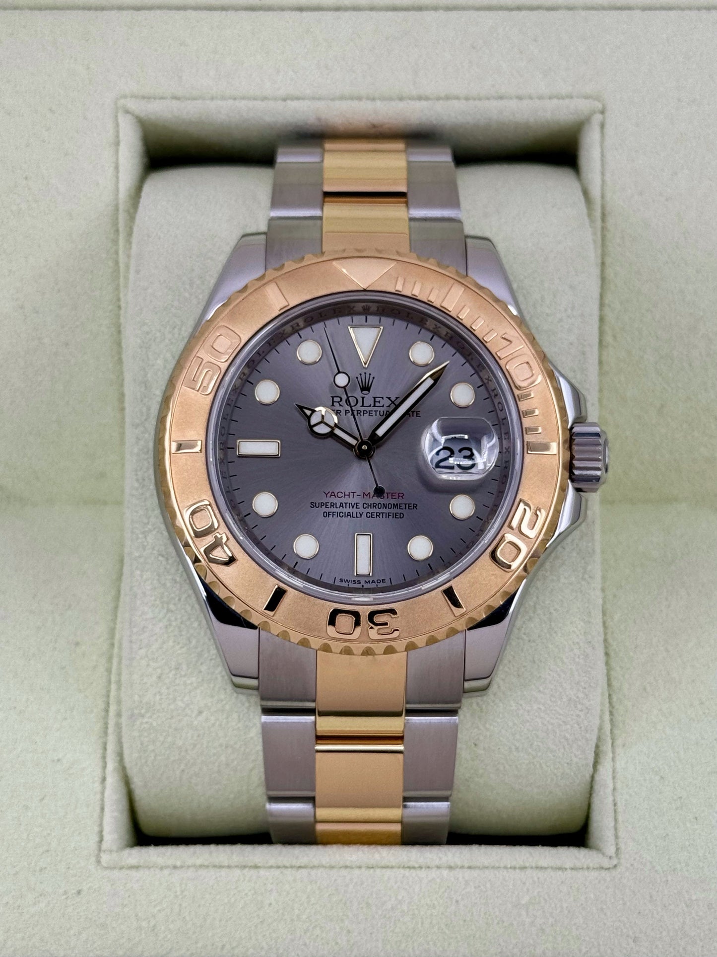 2010 Rolex Yacht-Master 40mm 16623 Two-Tone Rhodium Dial - MyWatchLLC