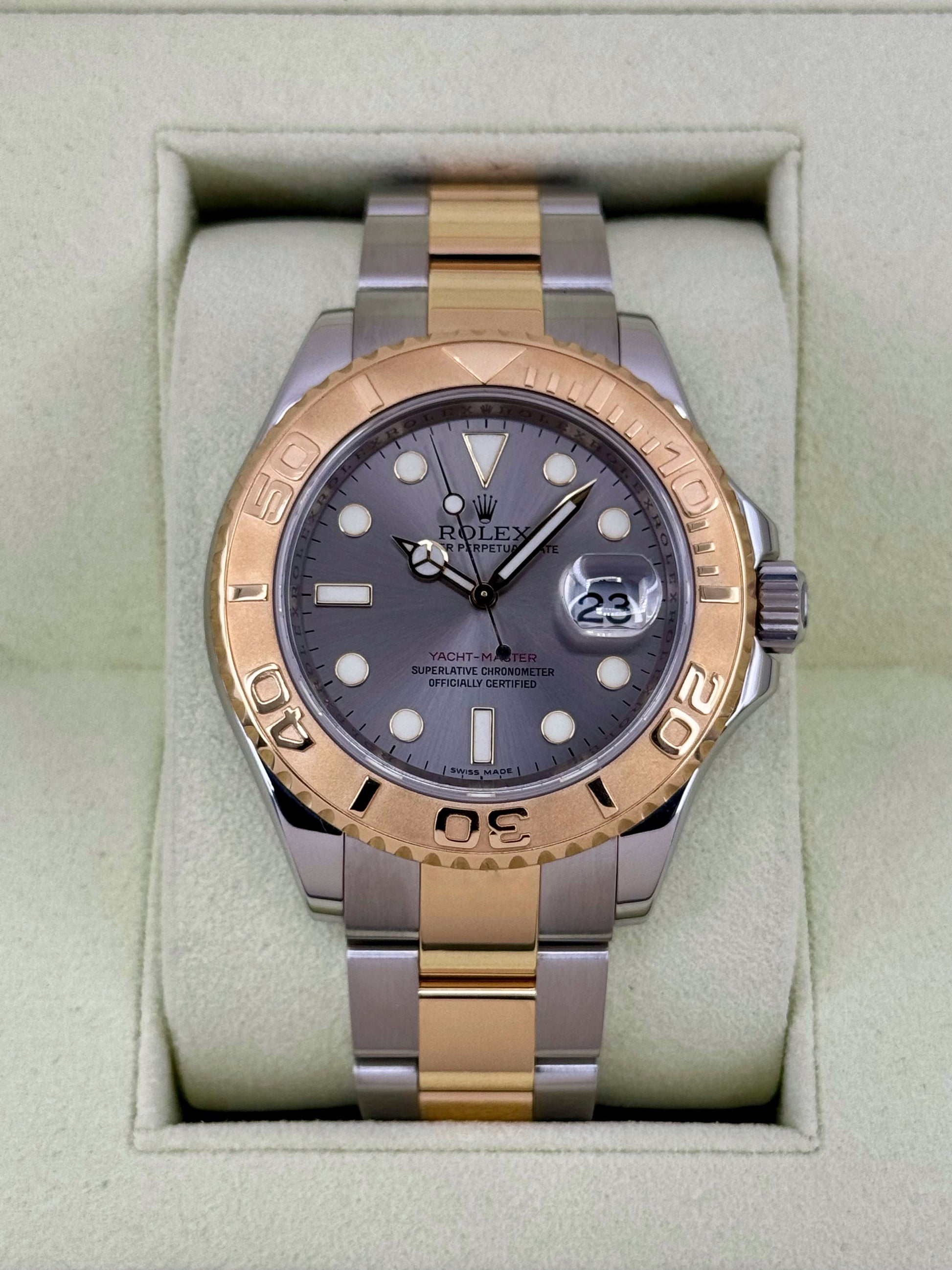 2010 Rolex Yacht-Master 40mm 16623 Two-Tone Rhodium Dial - MyWatchLLC