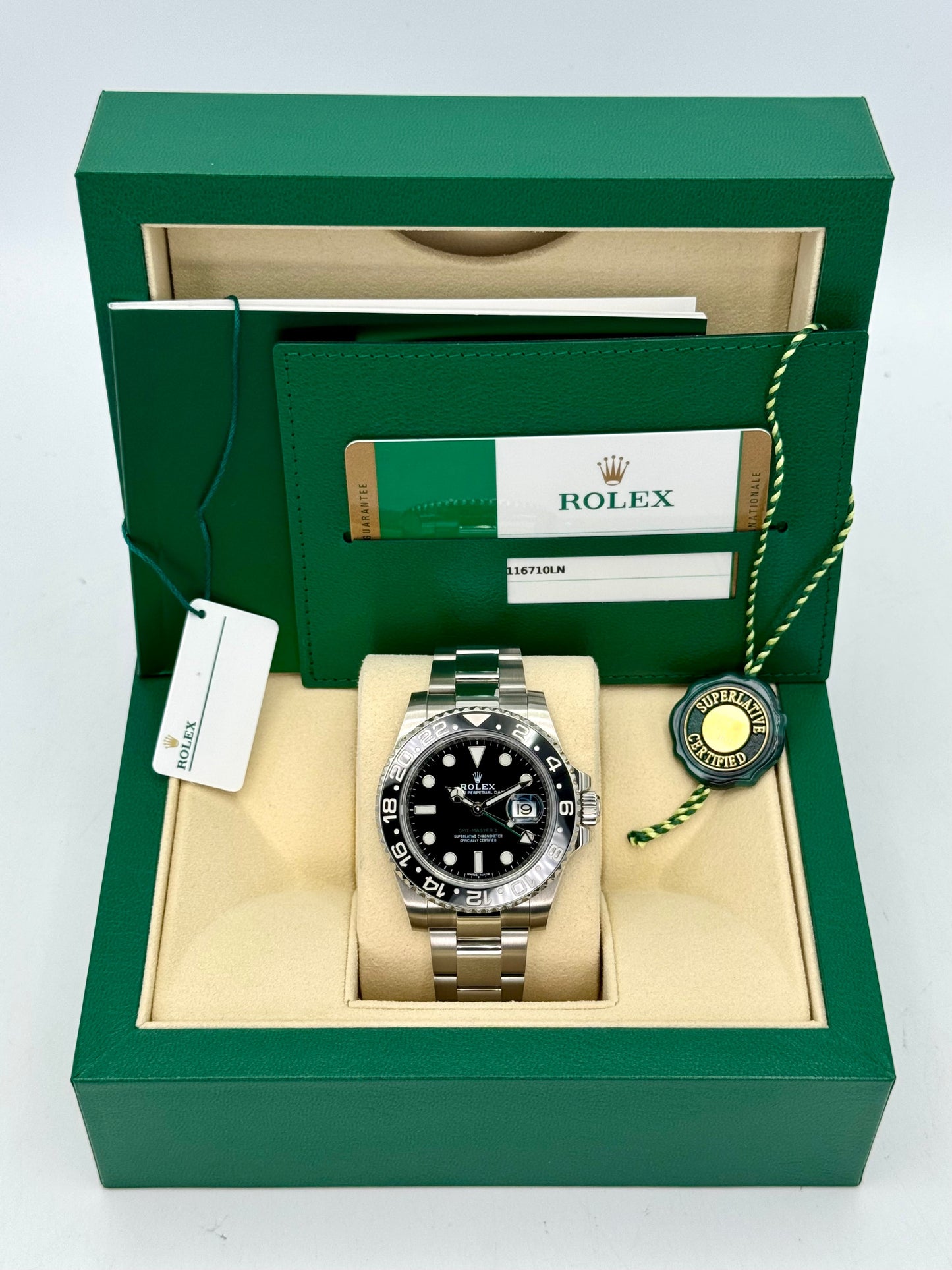 2018 Rolex GMT-Master II 40mm 116710LN Stainless Steel Black Dial - MyWatchLLC