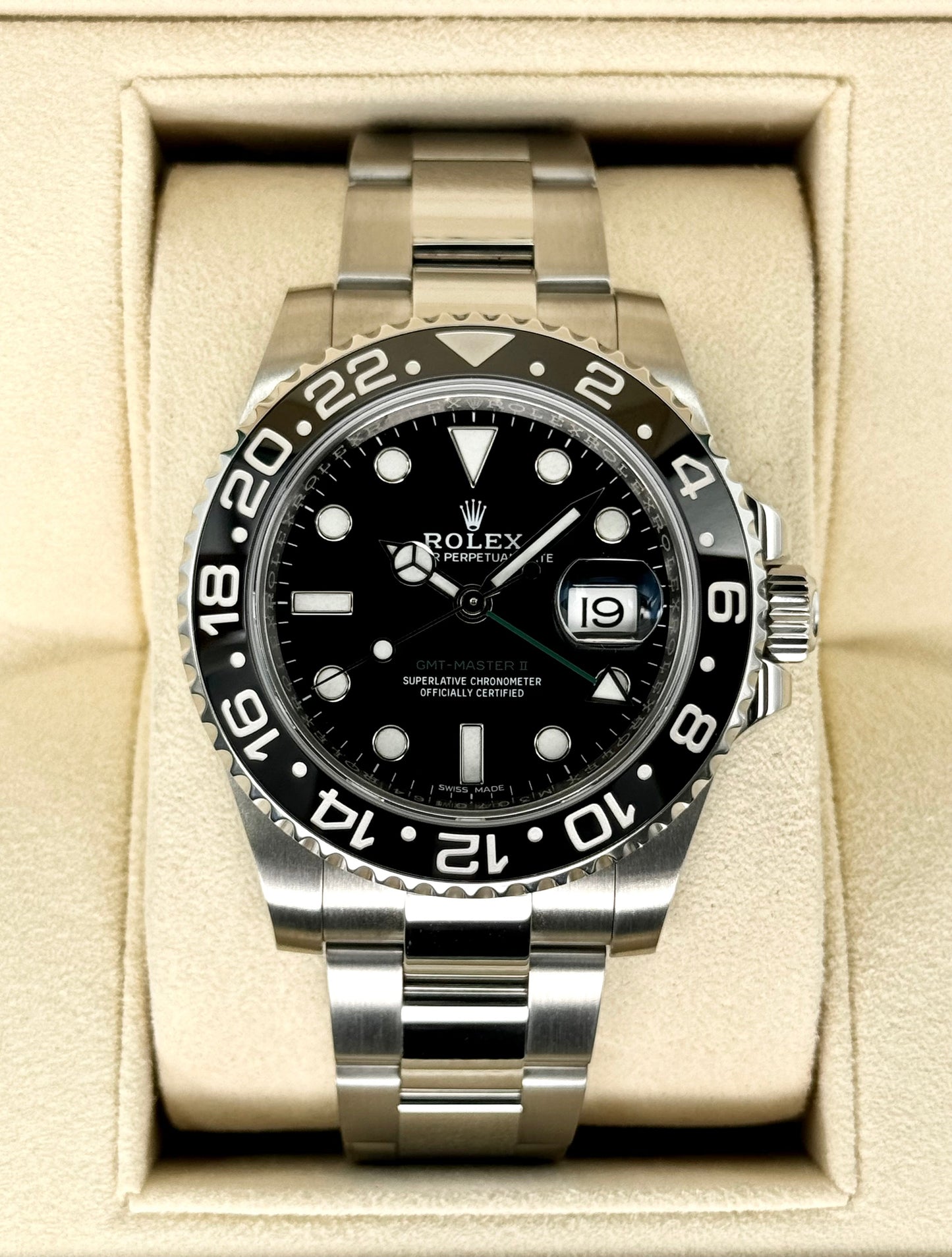 2018 Rolex GMT-Master II 40mm 116710LN Stainless Steel Black Dial - MyWatchLLC