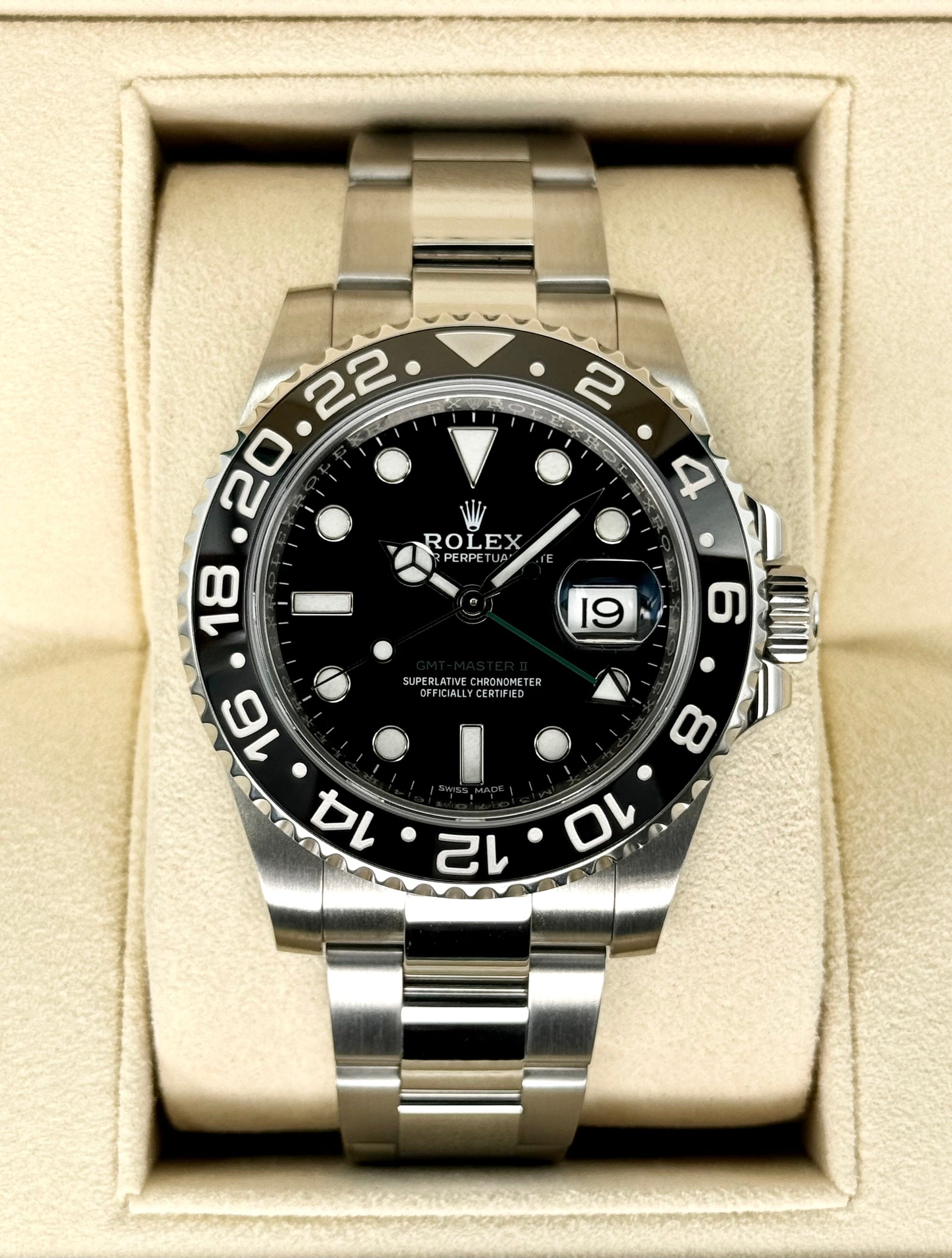 2018 Rolex GMT-Master II 40mm 116710LN Stainless Steel Black Dial - MyWatchLLC