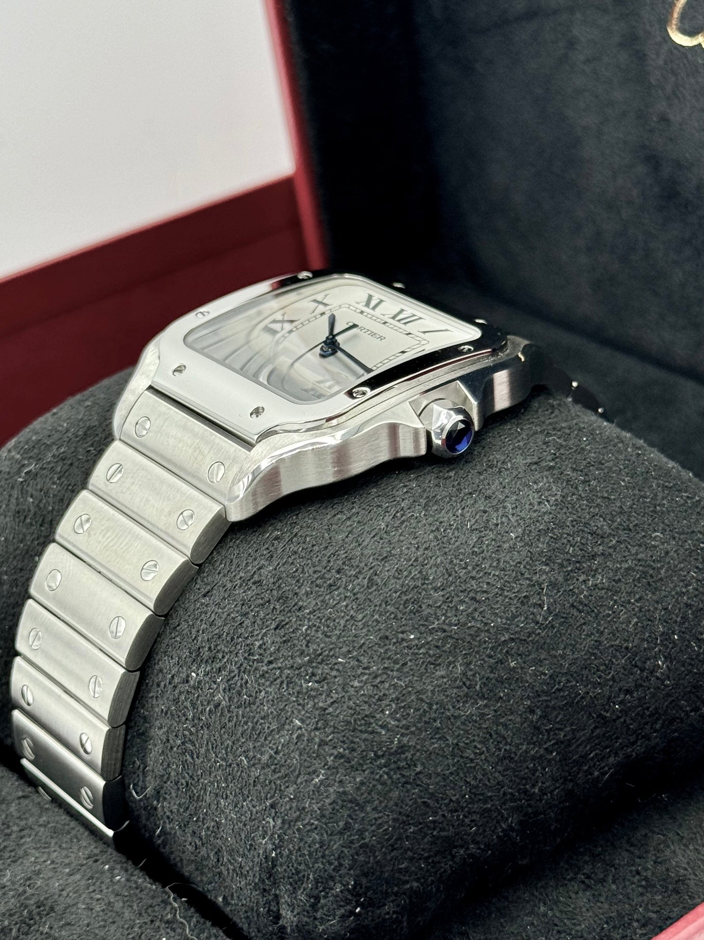 Santos De Cartier 39.8mm WSSA0018 Stainless Steel White Dial - MyWatchLLC