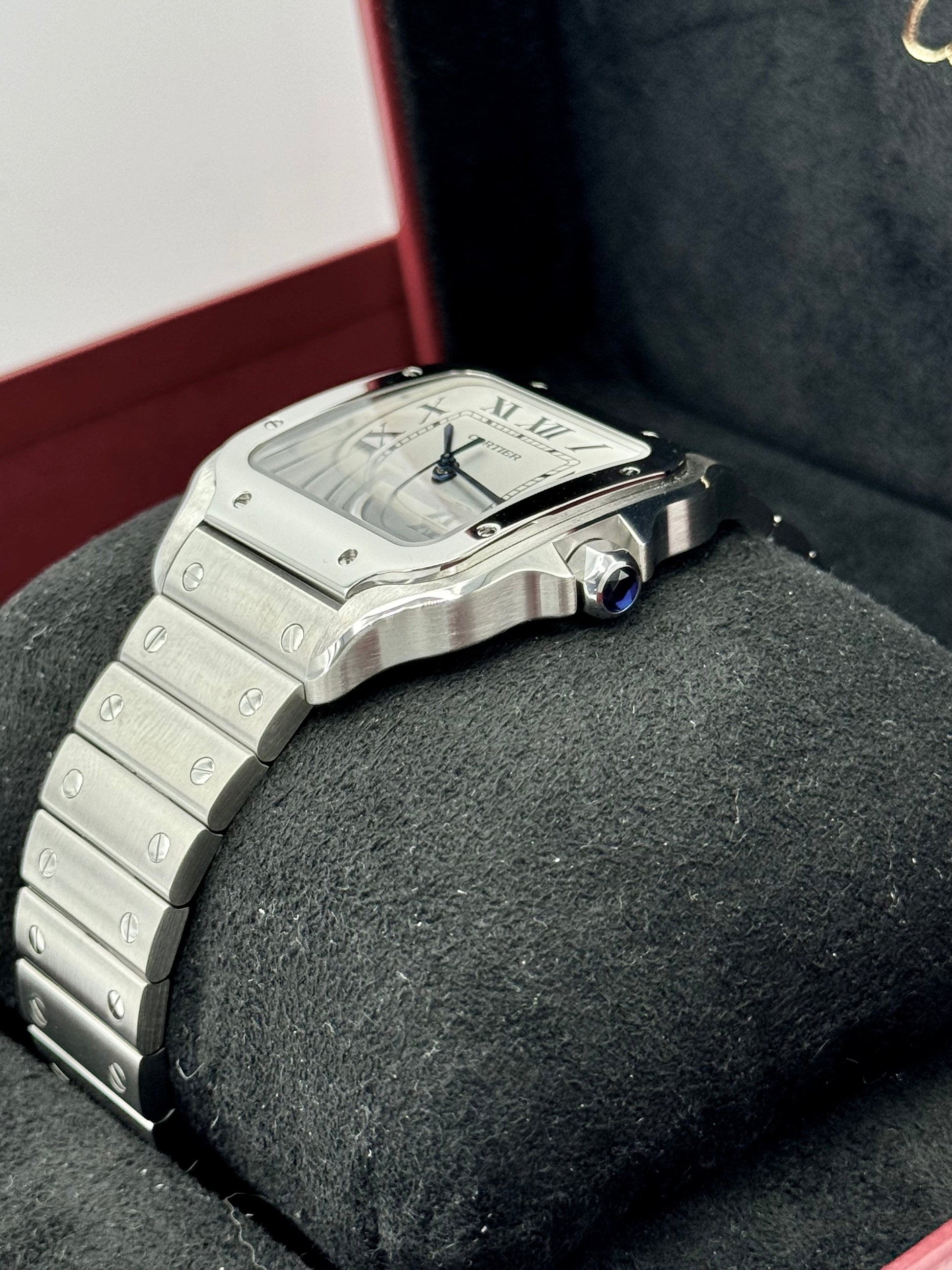 Santos De Cartier 39.8mm WSSA0018 Stainless Steel White Dial - MyWatchLLC