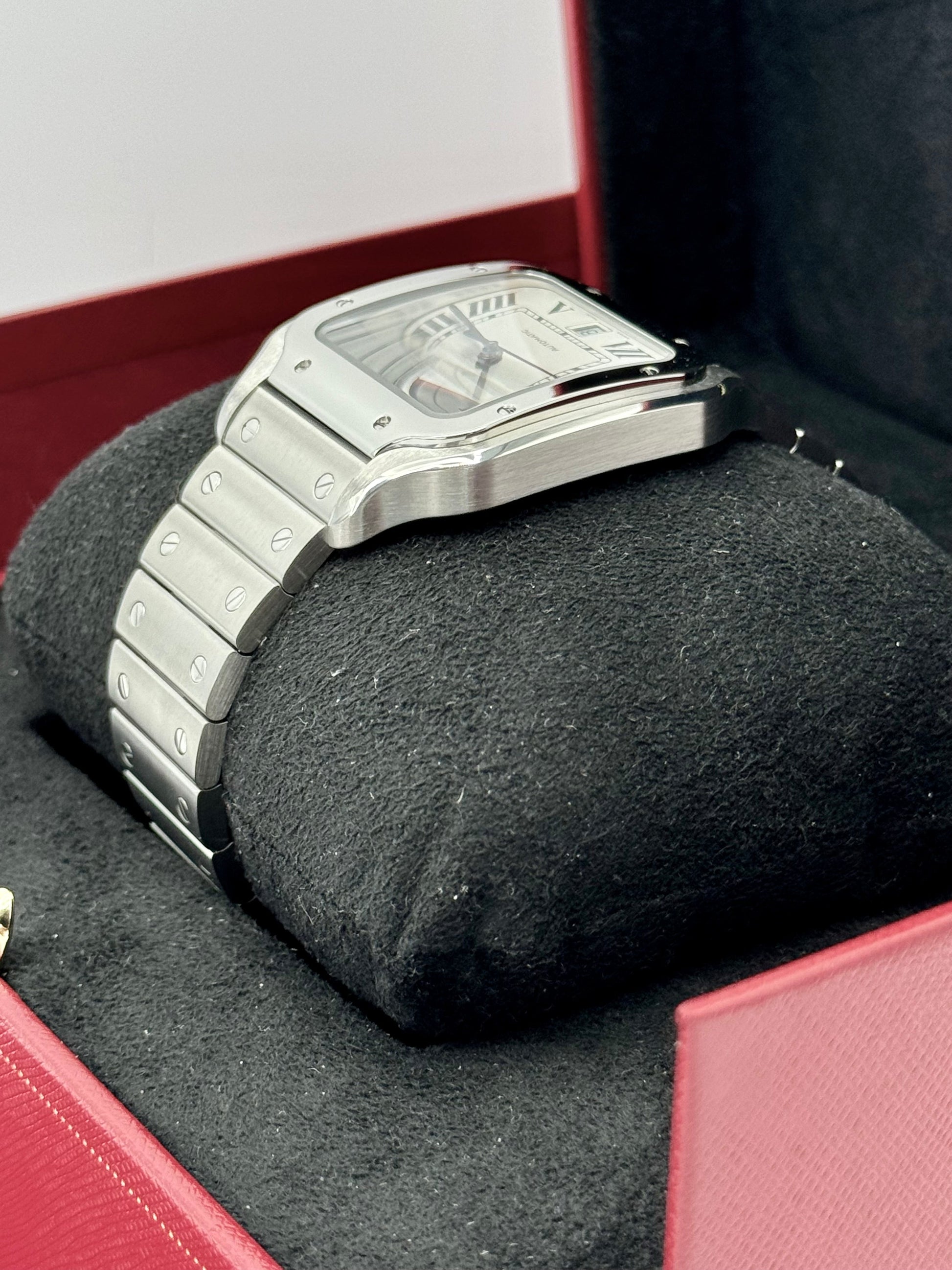 Santos De Cartier 39.8mm WSSA0018 Stainless Steel White Dial - MyWatchLLC