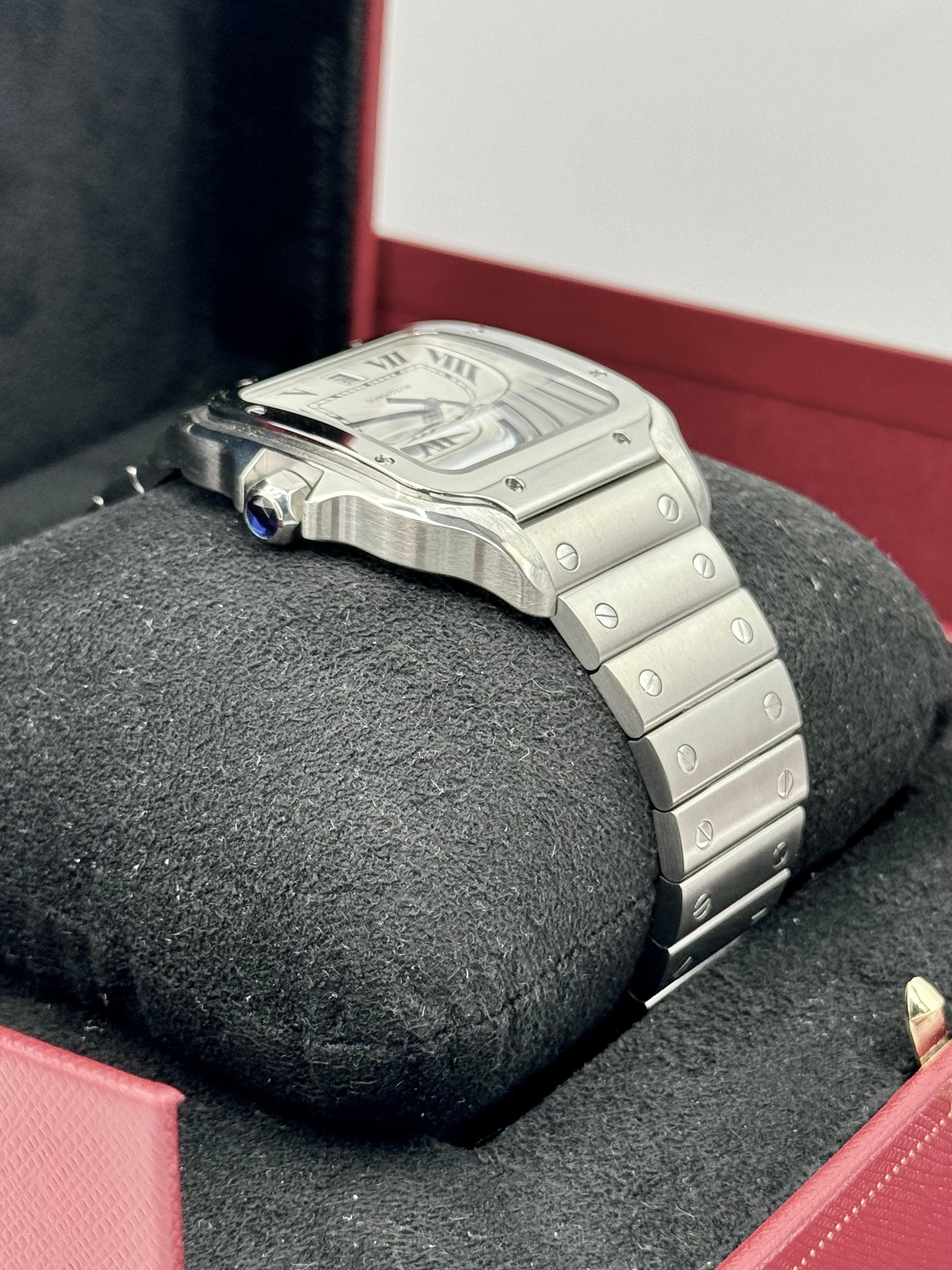 Santos De Cartier 39.8mm WSSA0018 Stainless Steel White Dial - MyWatchLLC