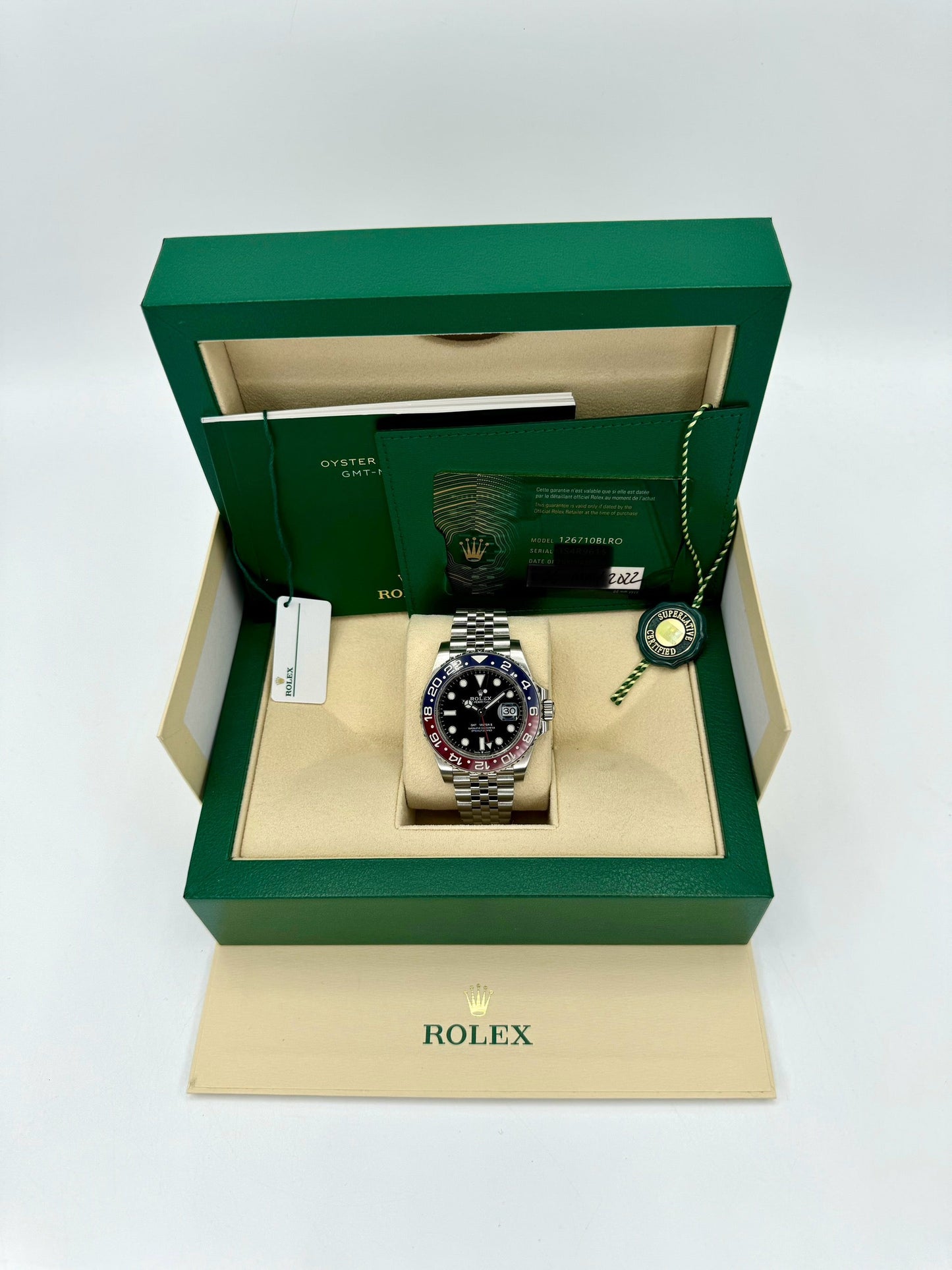 2022 Rolex GMT-Master II "Pepsi" 40mm 126710BLRO Jubilee Black Dial - MyWatchLLC