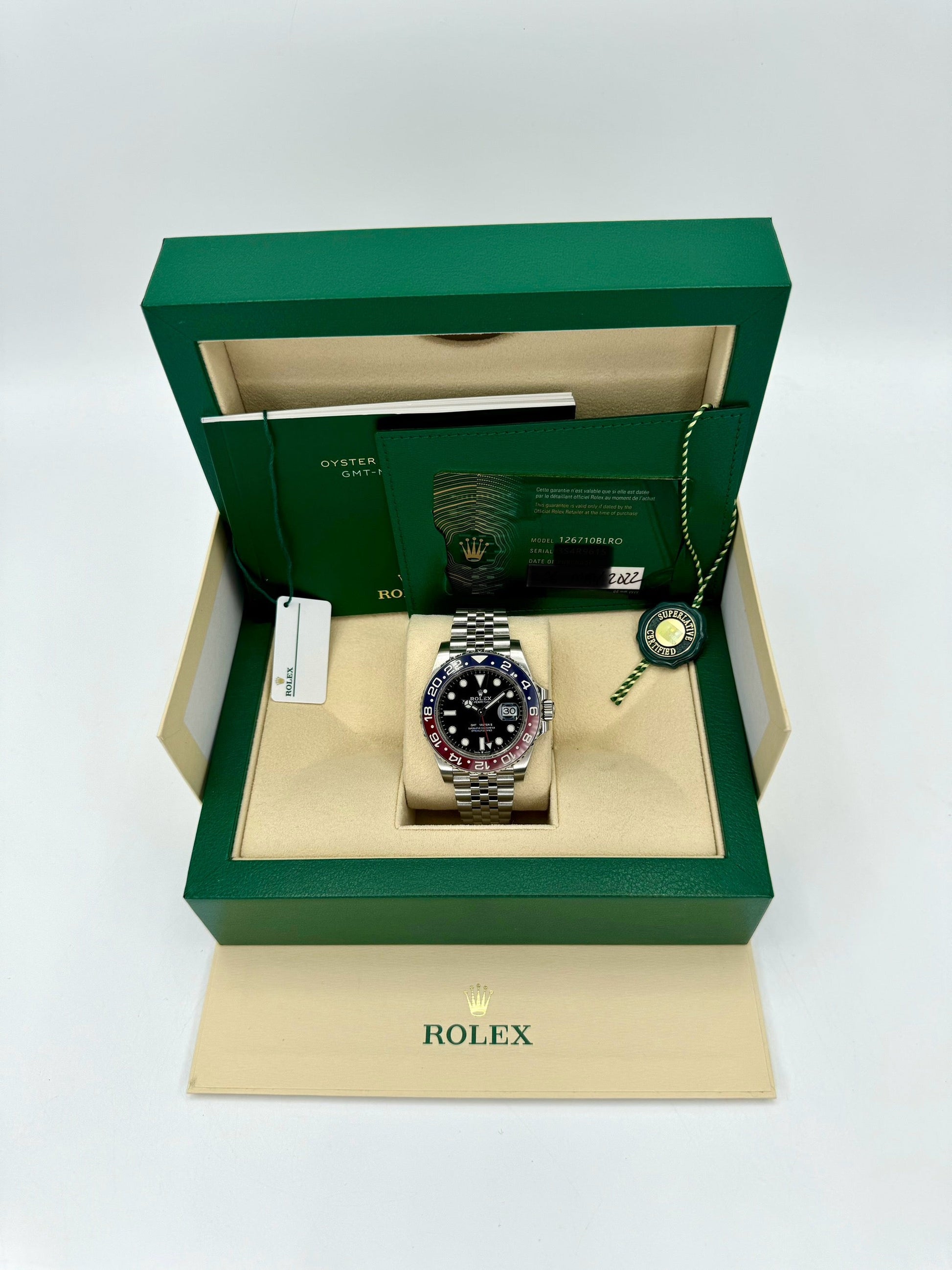 2022 Rolex GMT-Master II "Pepsi" 40mm 126710BLRO Jubilee Black Dial - MyWatchLLC