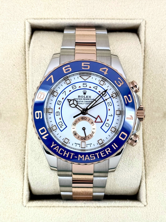 2020 Rolex Yacht-Master II 44mm 116681 Two-Tone White Dial - MyWatchLLC