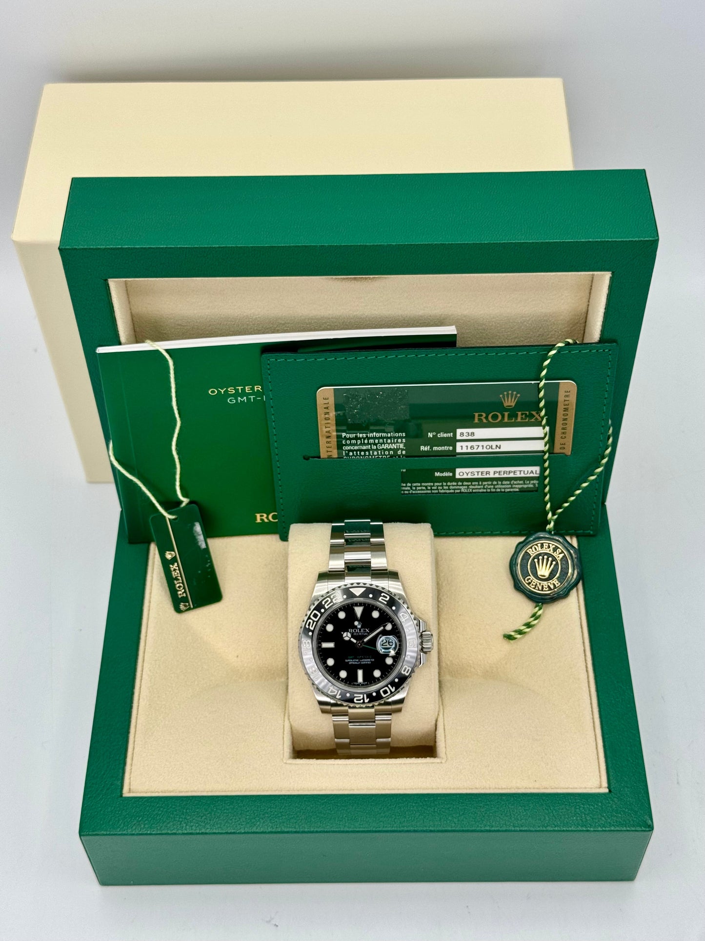 2015 Rolex GMT-Master II 40mm 116710LN Stainless Steel Black Dial - MyWatchLLC