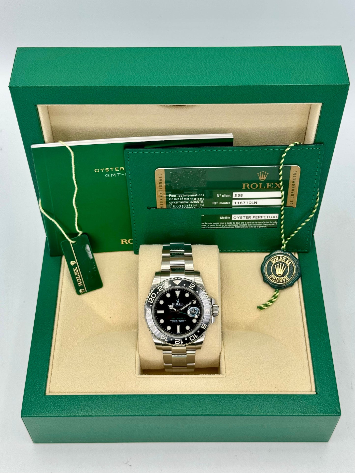 2015 Rolex GMT-Master II 40mm 116710LN Stainless Steel Black Dial - MyWatchLLC