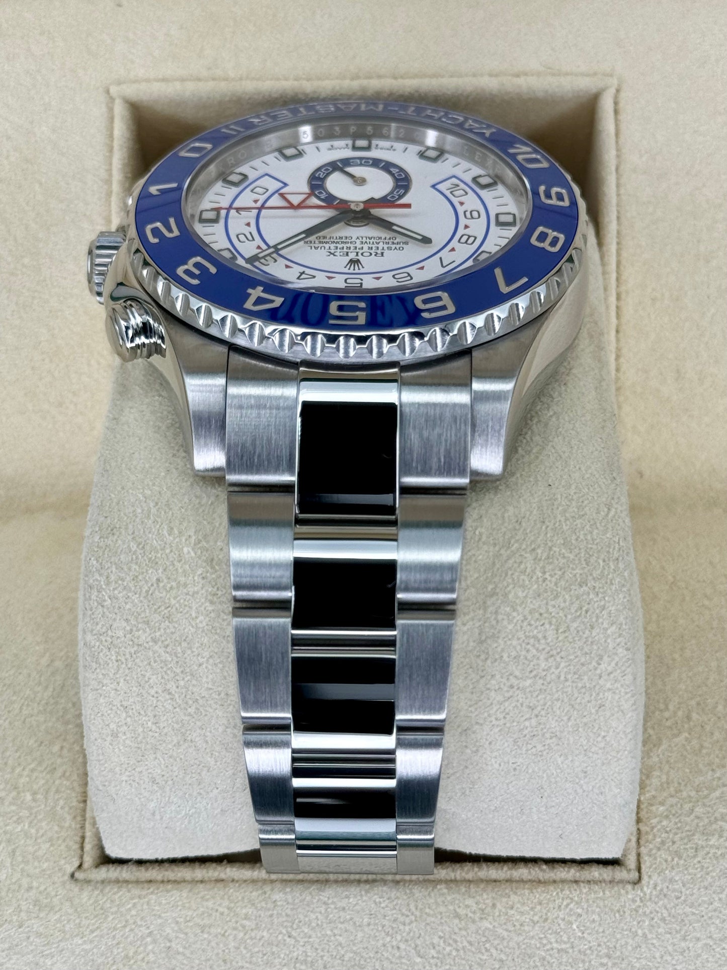 2013 Rolex Yacht-Master II 44mm 116680 Stainless Steel White Dial - MyWatchLLC