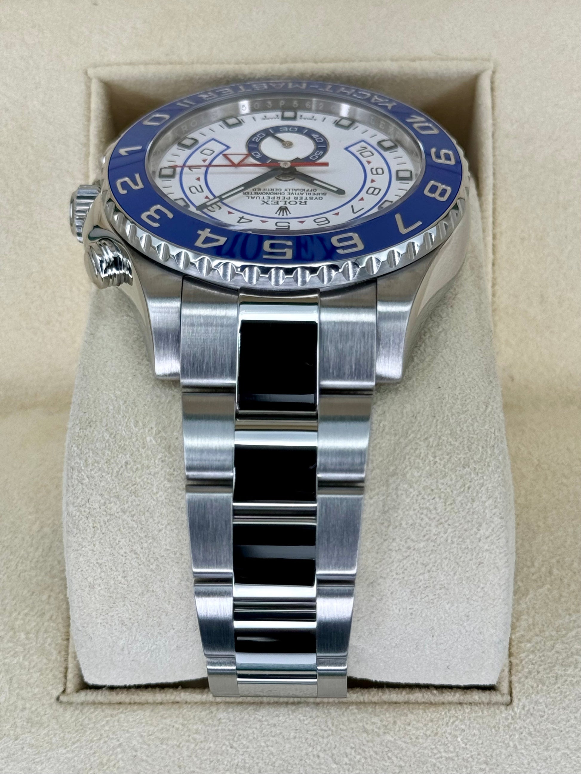 2013 Rolex Yacht-Master II 44mm 116680 Stainless Steel White Dial - MyWatchLLC