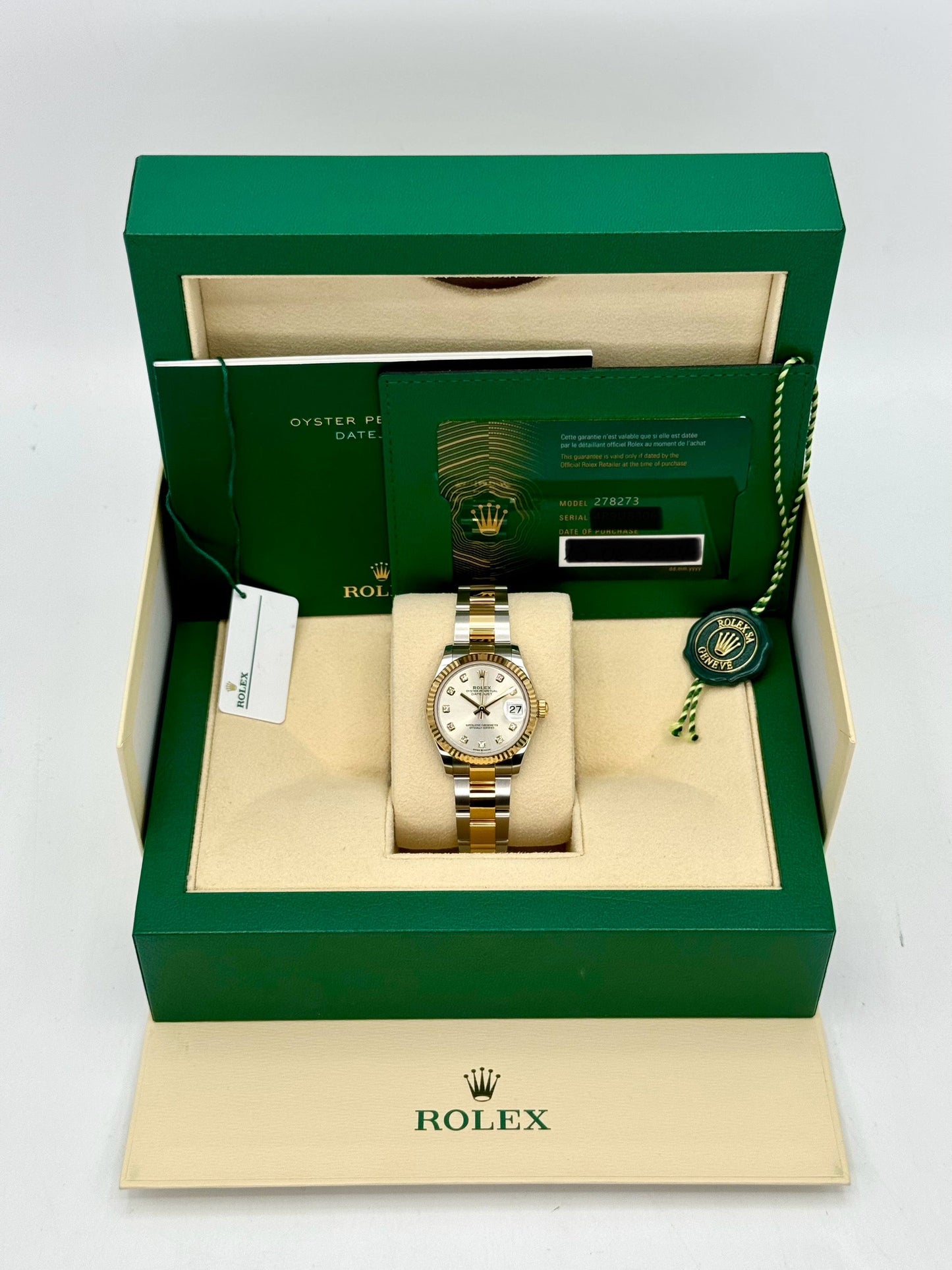 NEW 2024 Rolex Lady Datejust 31mm 278273 Two-Tone Silver Diamond Dial - MyWatchLLC