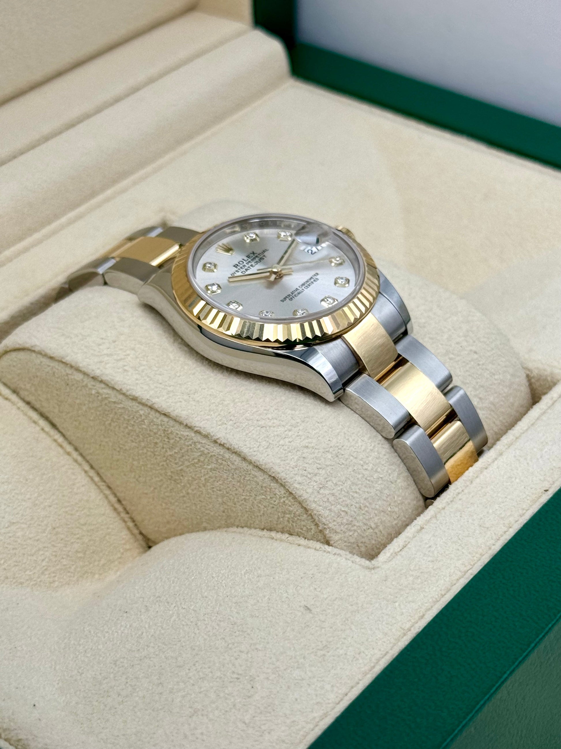 NEW 2024 Rolex Lady Datejust 31mm 278273 Two-Tone Silver Diamond Dial - MyWatchLLC