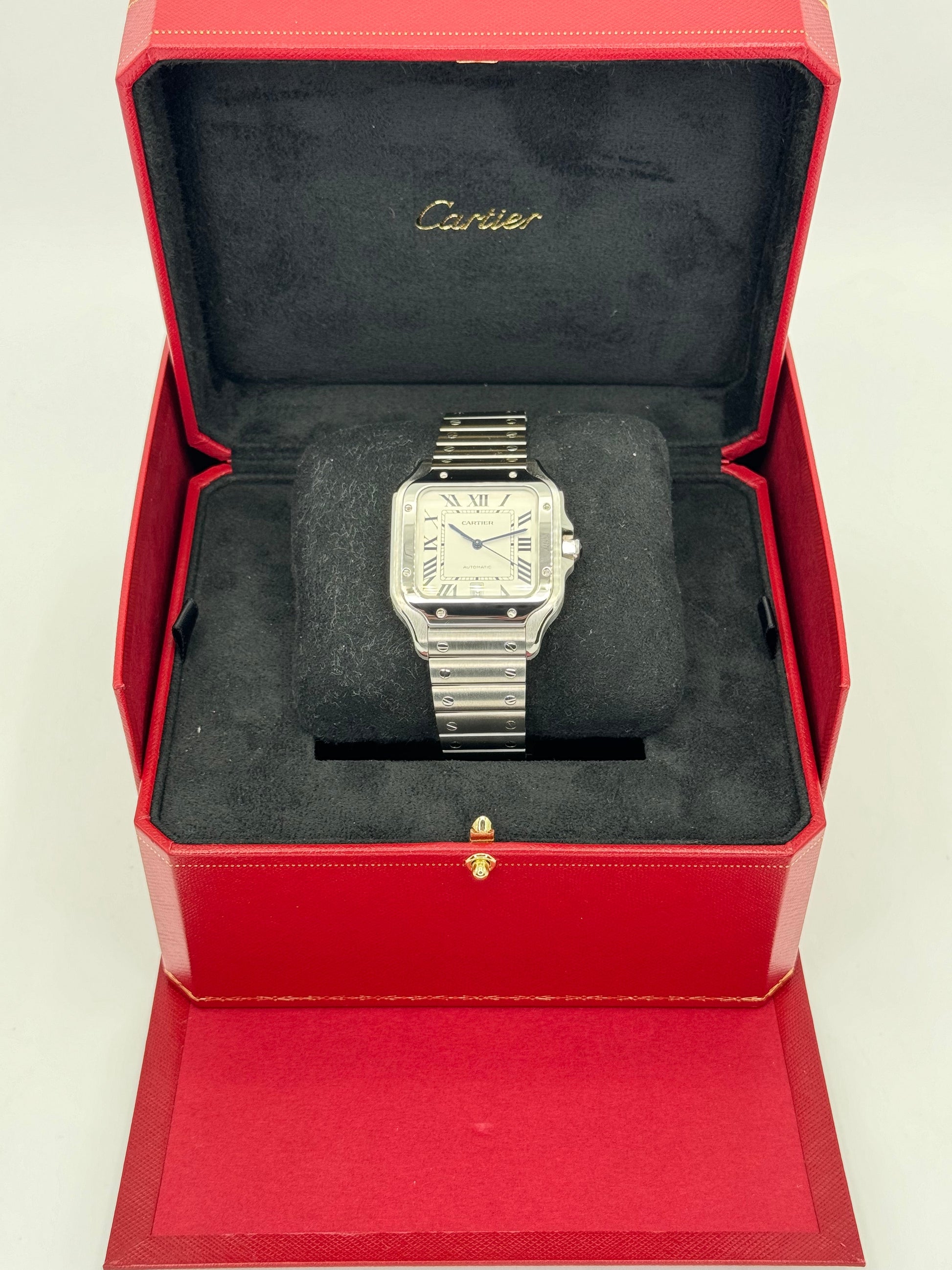 Santos De Cartier 39.8mm WSSA0018 Stainless Steel White Dial - MyWatchLLC