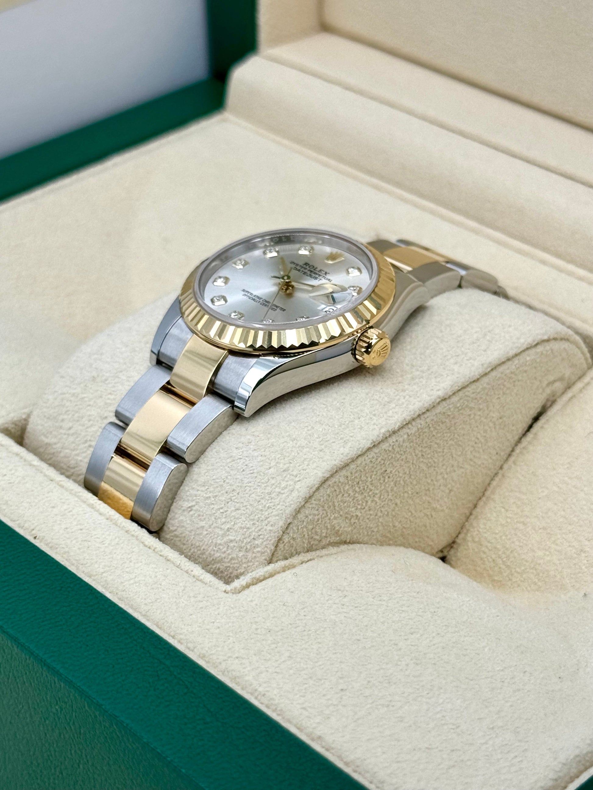 NEW 2024 Rolex Lady Datejust 31mm 278273 Two-Tone Silver Diamond Dial - MyWatchLLC
