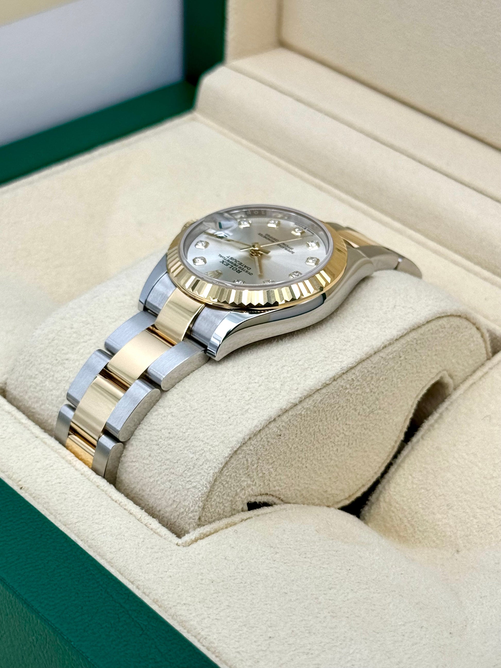 NEW 2024 Rolex Lady Datejust 31mm 278273 Two-Tone Silver Diamond Dial - MyWatchLLC