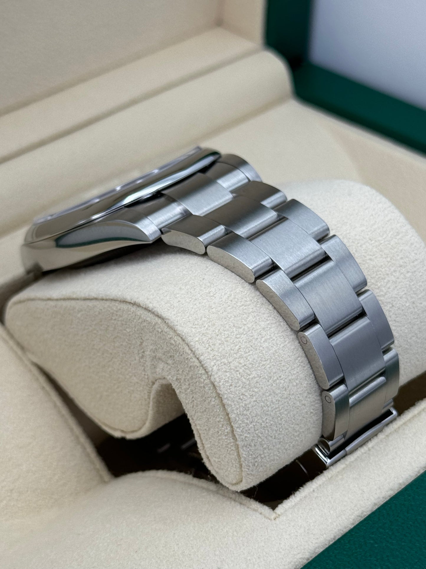 NEW 2023 Rolex Oyster Perpetual 41mm 124300 Stainless Steel Green Dial - MyWatchLLC