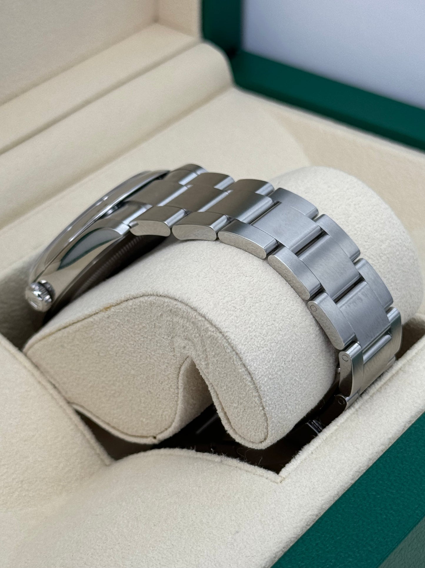 NEW 2023 Rolex Oyster Perpetual 41mm 124300 Stainless Steel Green Dial - MyWatchLLC