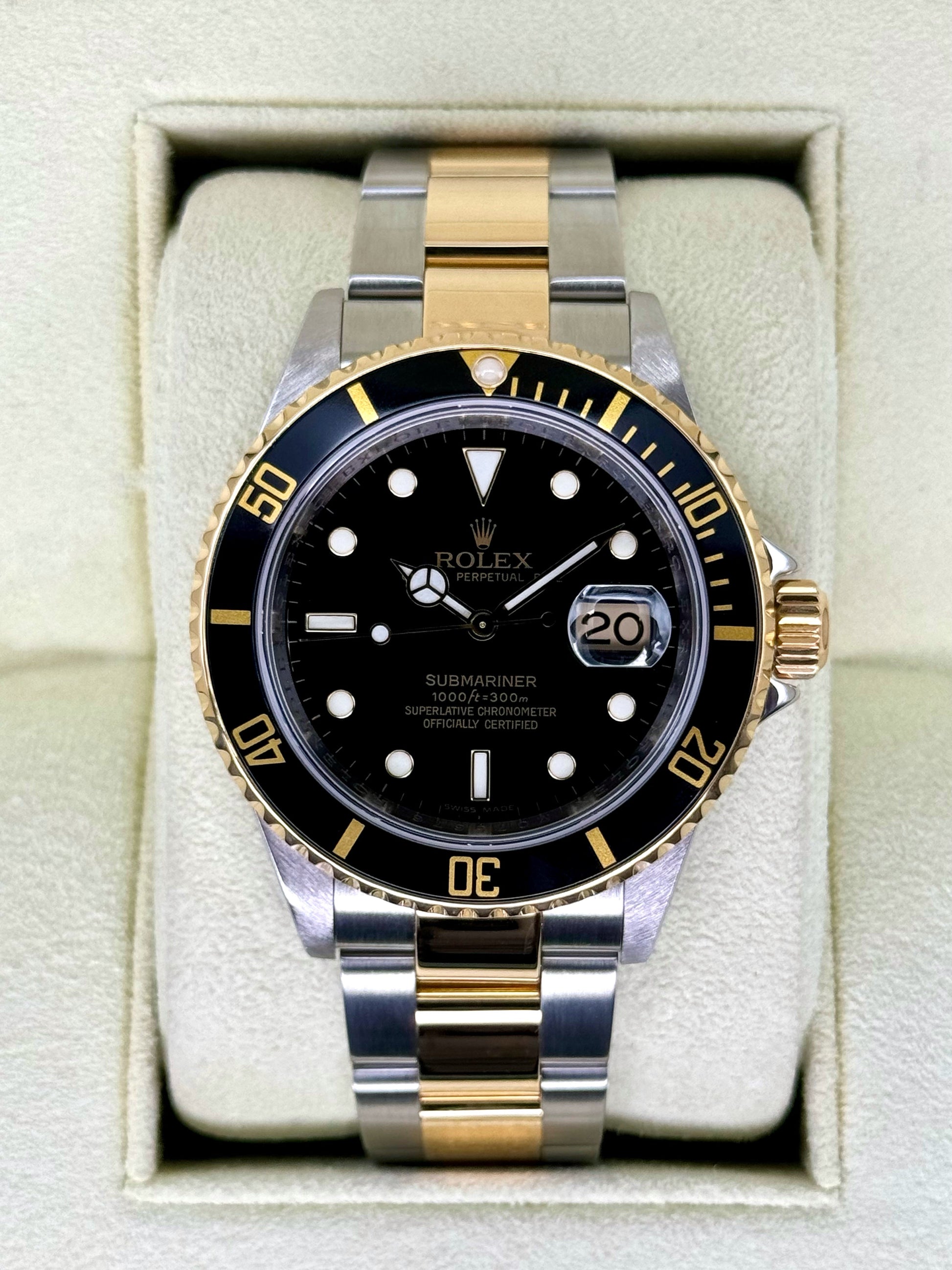 2008 Rolex Submariner 40mm 16613LN Two-Tone Black Dial - MyWatchLLC