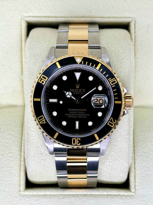 2008 Rolex Submariner 40mm 16613LN Two-Tone Black Dial - MyWatchLLC
