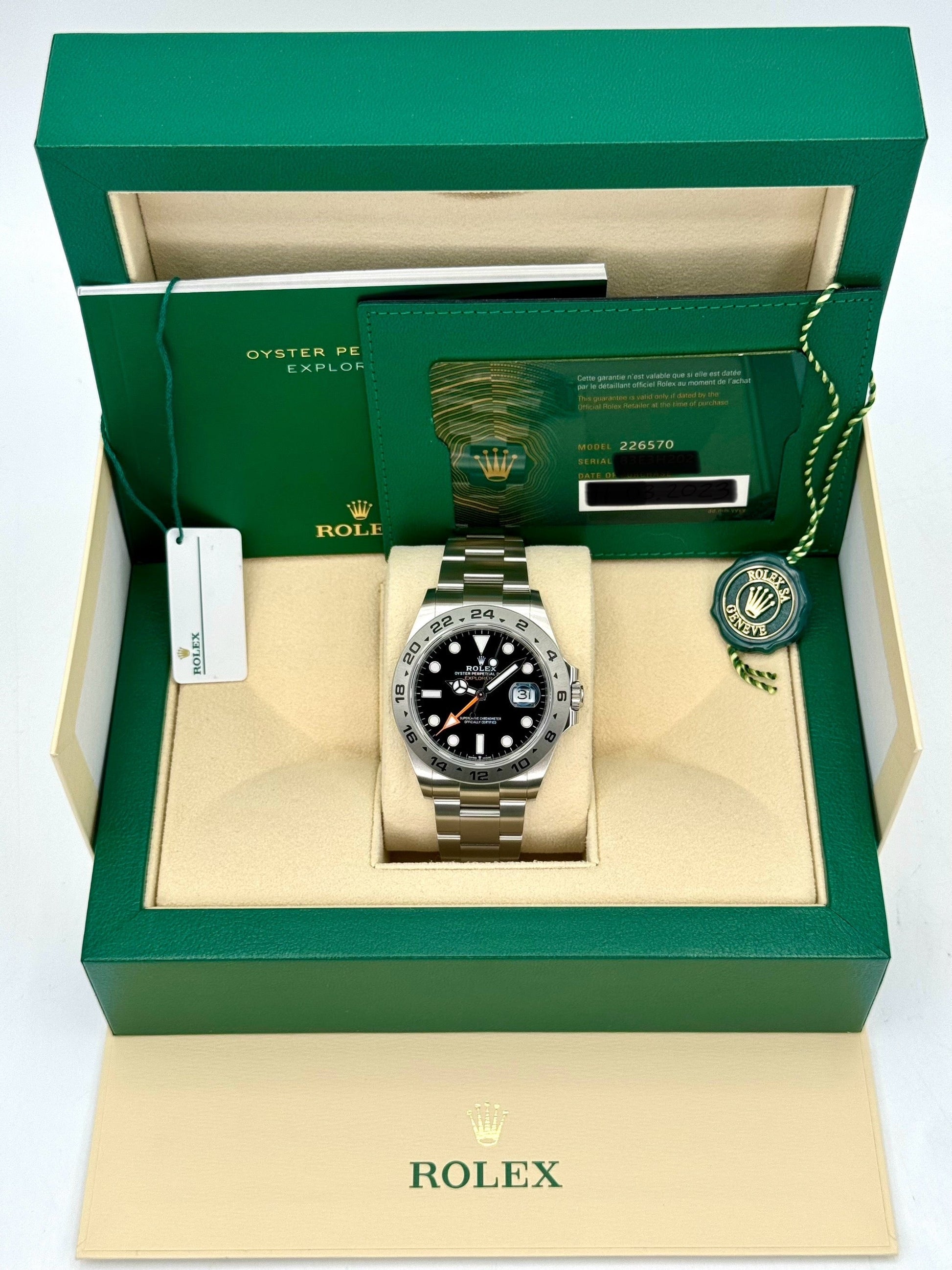 2022 Rolex Explorer II 42mm 226570 Black Dial - MyWatchLLC