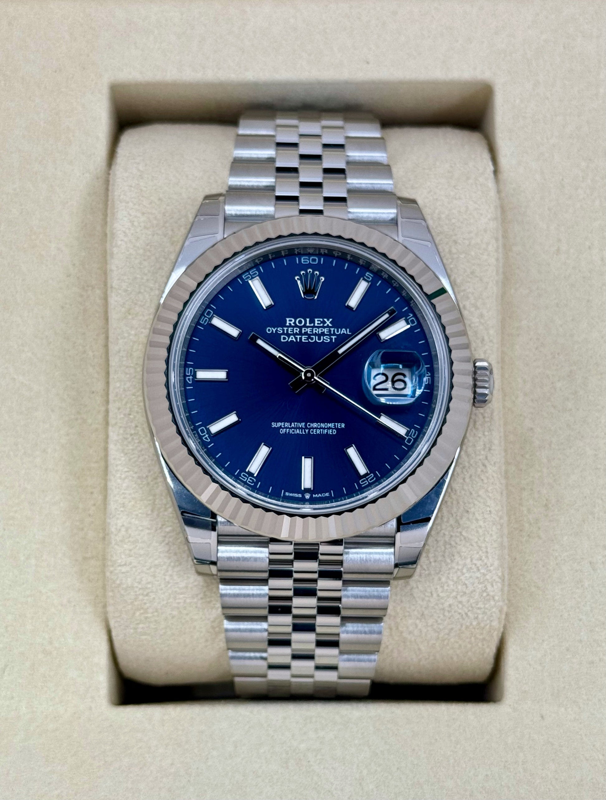 NEW 2025 Rolex Datejust 41mm 126334 Stainless Steel Jubilee Blue Dial - MyWatchLLC