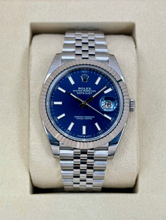 NEW 2025 Rolex Datejust 41mm 126334 Stainless Steel Jubilee Blue Dial - MyWatchLLC