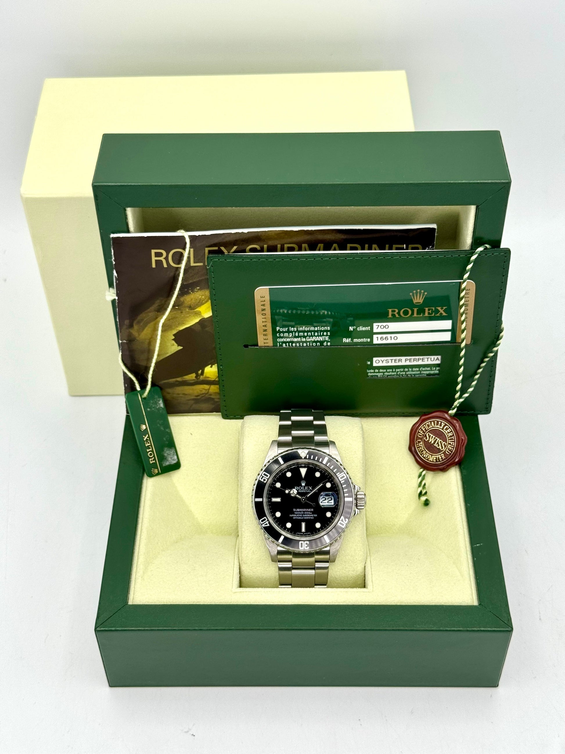 2010 Rolex Submariner Date 40mm 16610 Stainless Steel Black Dial - MyWatchLLC