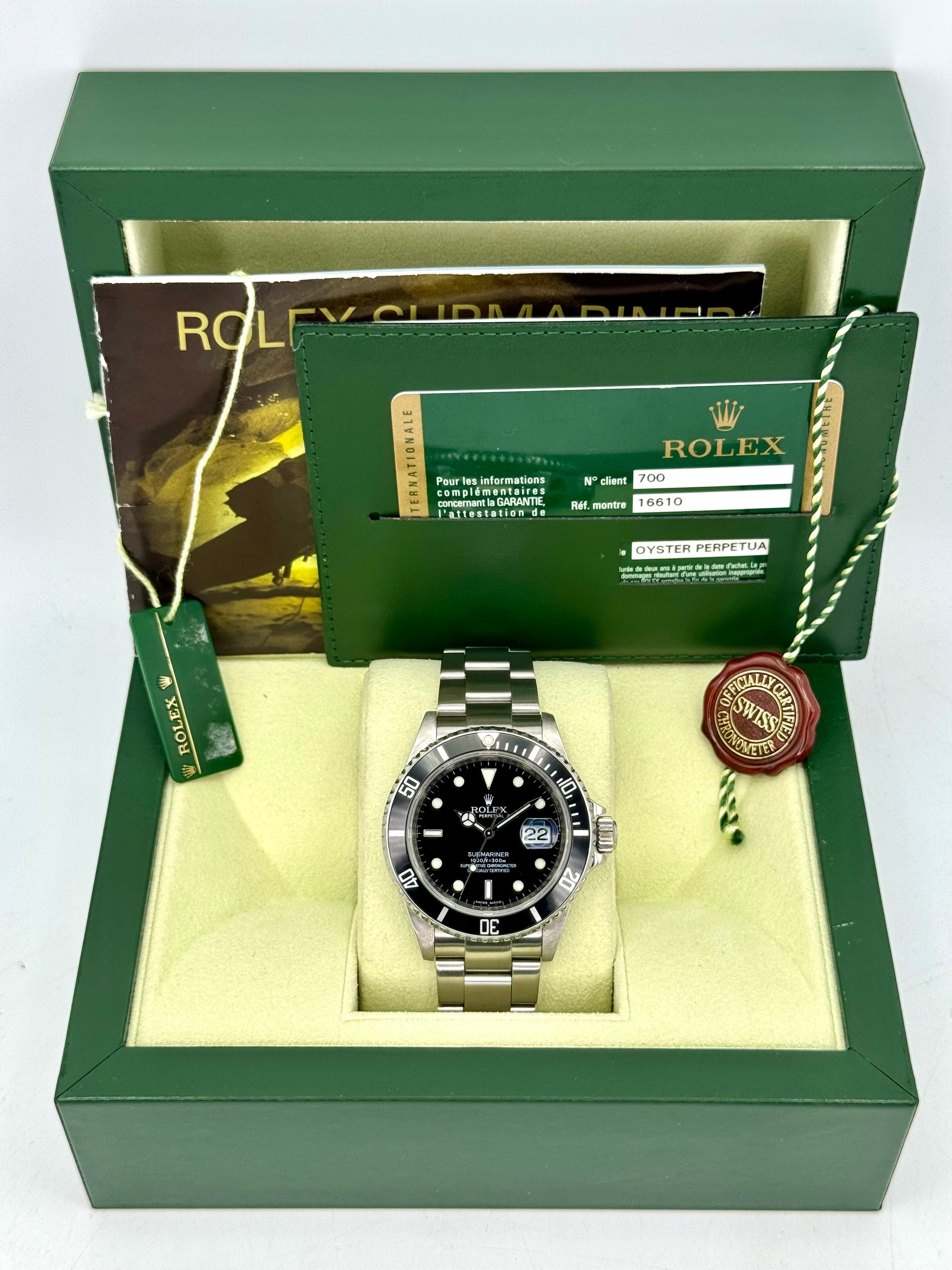 2010 Rolex Submariner Date 40mm 16610 Stainless Steel Black Dial - MyWatchLLC