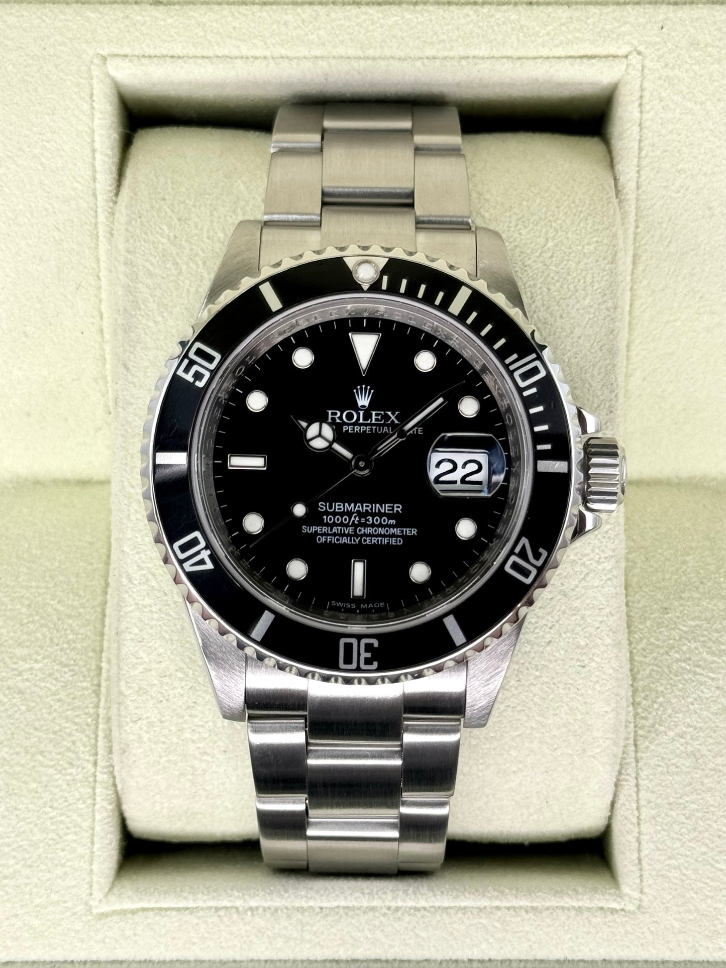 2010 Rolex Submariner Date 40mm 16610 Stainless Steel Black Dial - MyWatchLLC