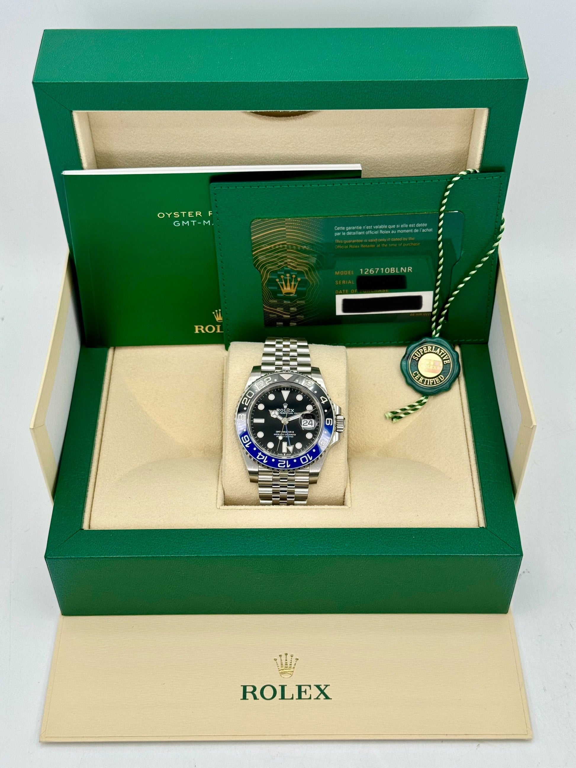 2022 Rolex GMT-Master II "Batgirl" 40mm 126710BLNR Jubilee Black Dial - MyWatchLLC