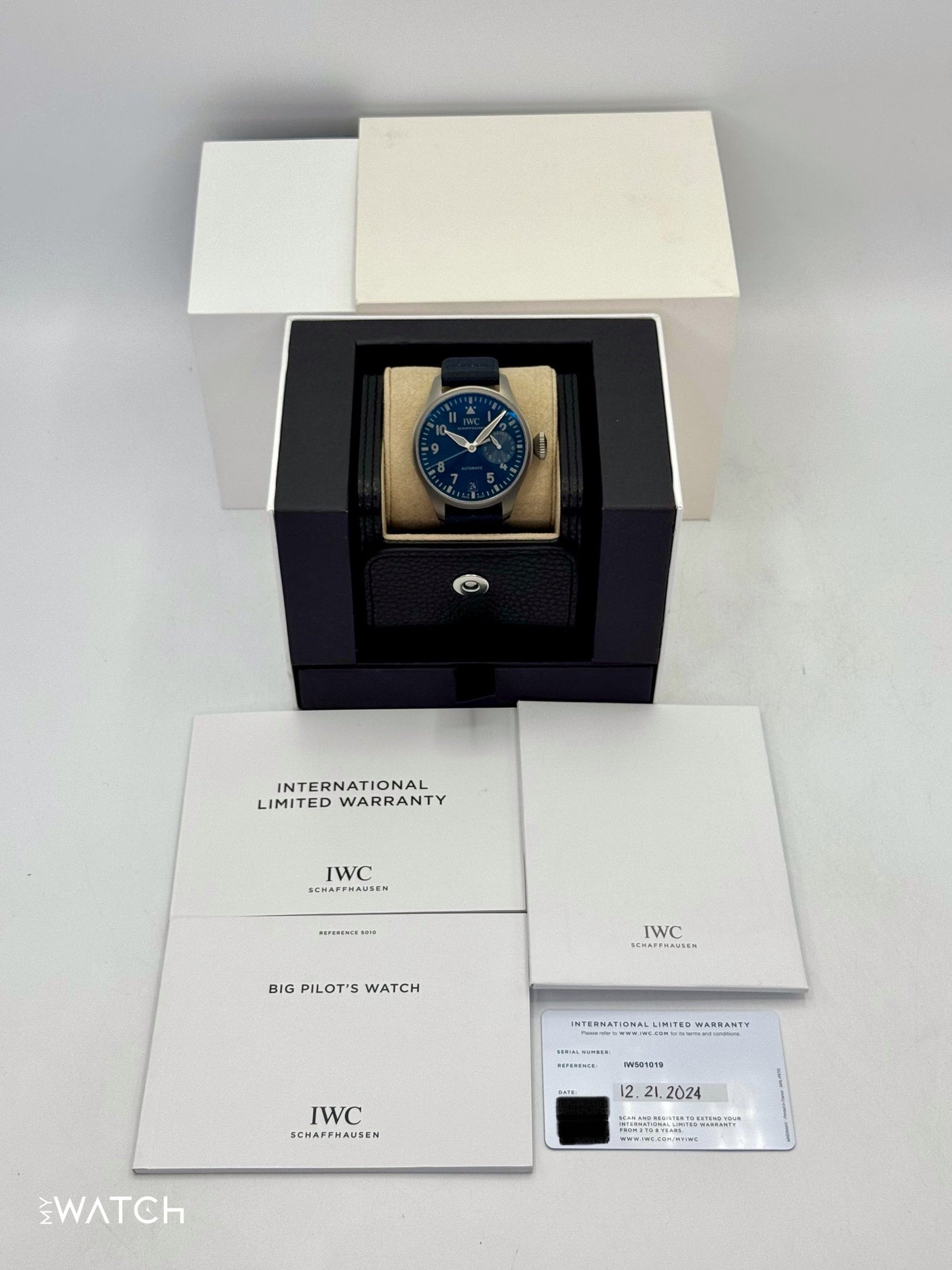 2024 IWC Big Pilot's Watch Racing Works 46mm IW501019 Titanium Blue Dial - MyWatchLLC