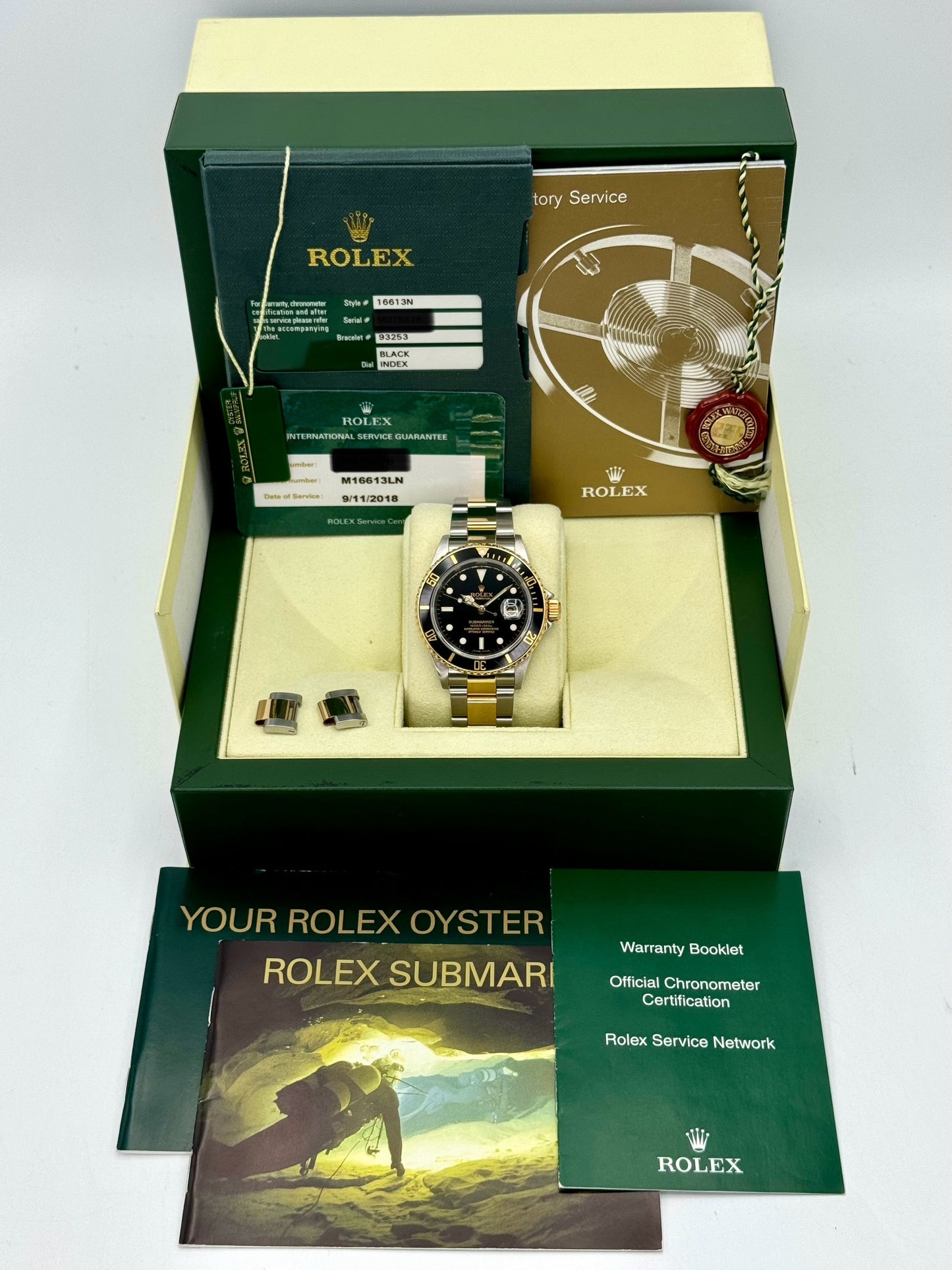 2008 Rolex Submariner 40mm 16613LN Two-Tone Black Dial - MyWatchLLC