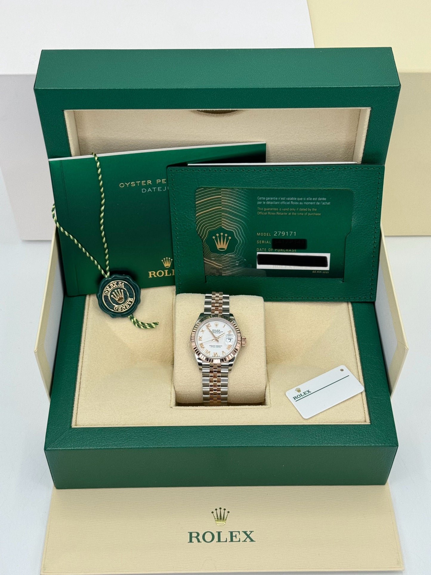 NEW 2023 Rolex Lady-Datejust 28mm 279171 Two-Tone Jubilee White Dial - MyWatchLLC
