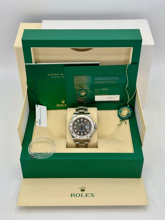 NEW 2021 Rolex Yacht-Master 40mm 126622 Stainless Steel Slate Dial - MyWatchLLC