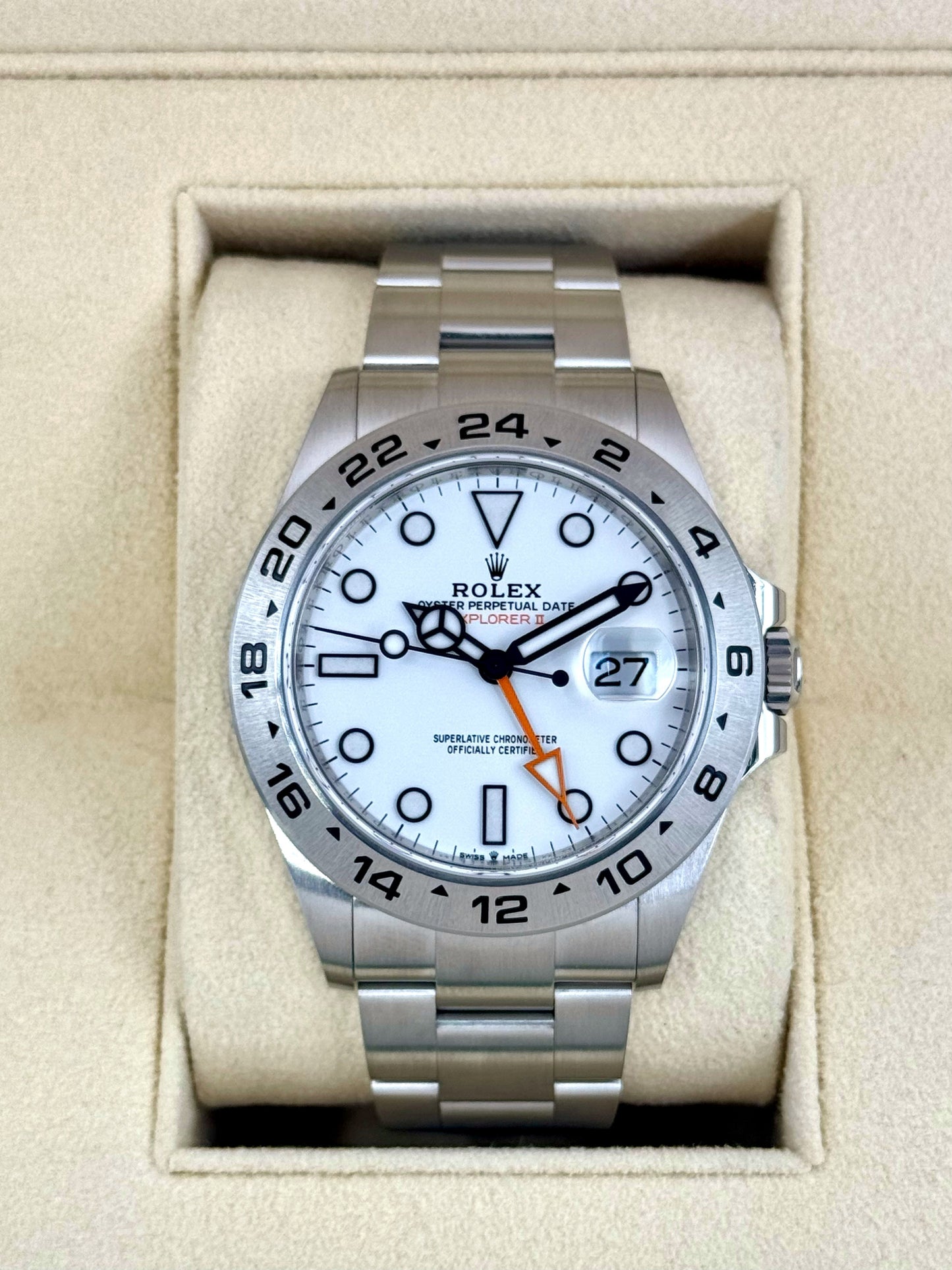 2022 Rolex Explorer II 42mm 226570 Polar White Dial - MyWatchLLC