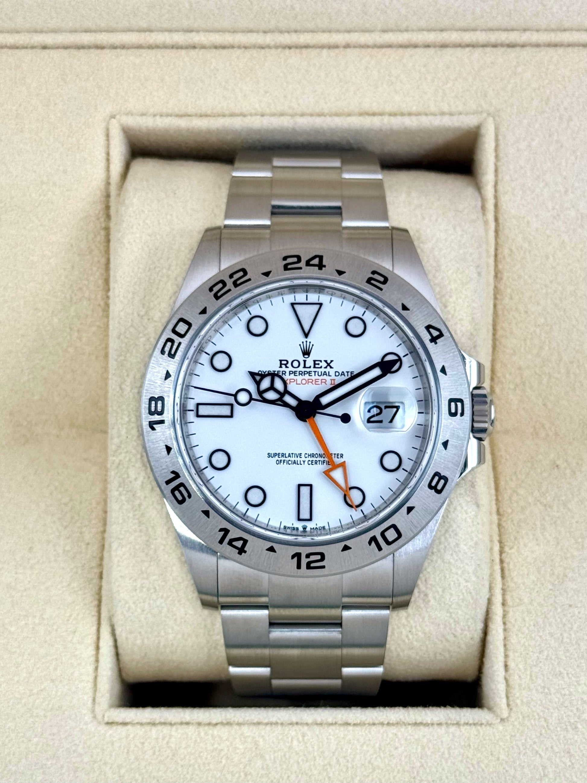 2022 Rolex Explorer II 42mm 226570 Polar White Dial - MyWatchLLC