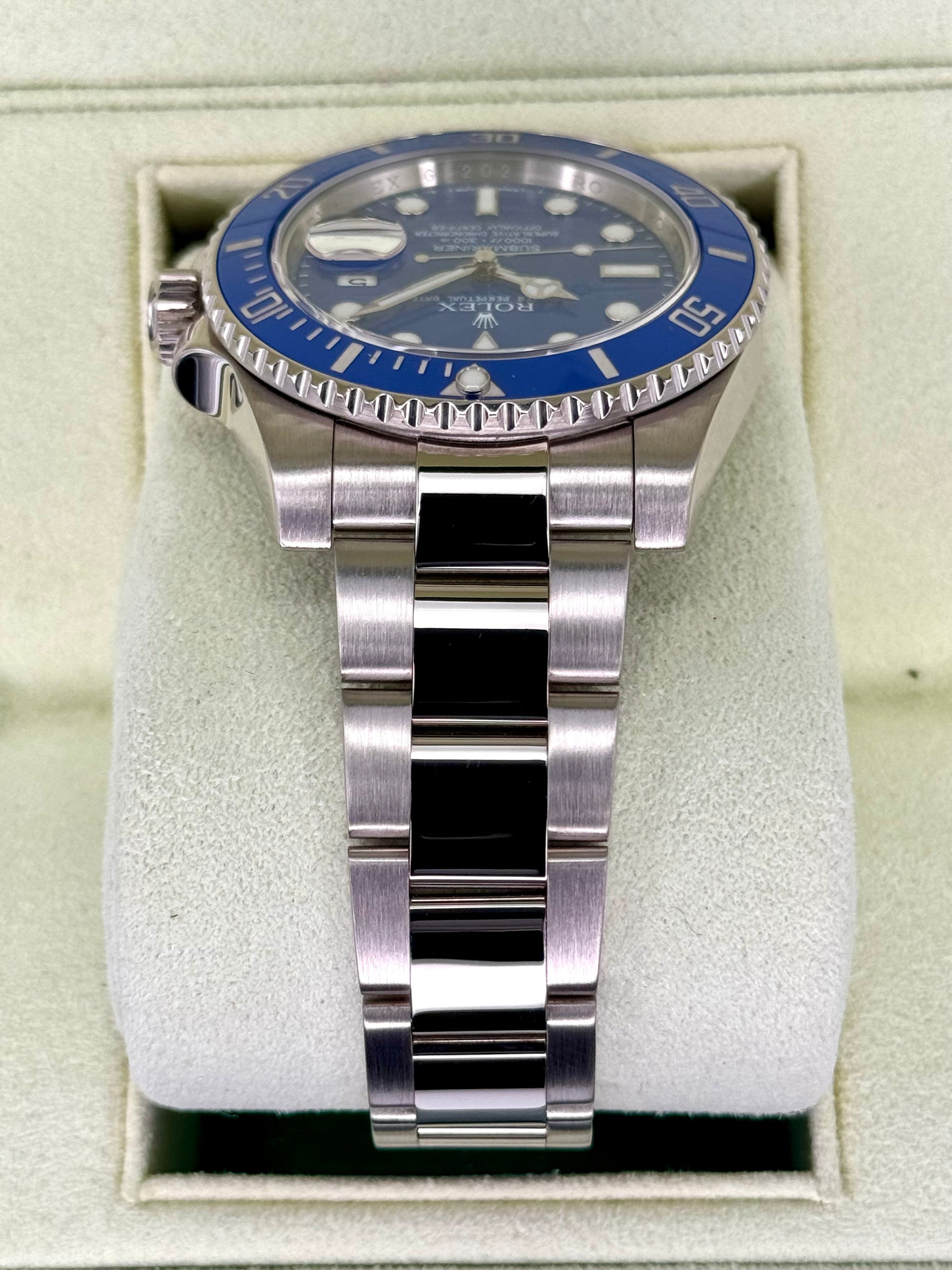 2013 Rolex Submariner Date "Smurf" 40mm 116619LB White Gold Blue Dial - MyWatchLLC