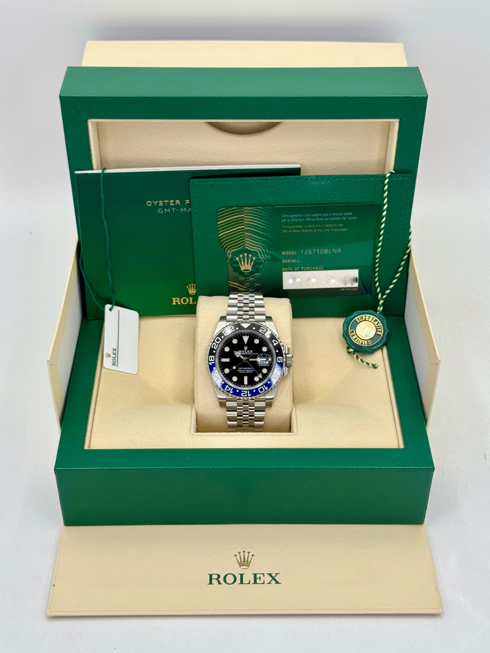 2020 Rolex GMT-Master II "Batgirl" 40mm 126710BLNR Jubilee - MyWatchLLC