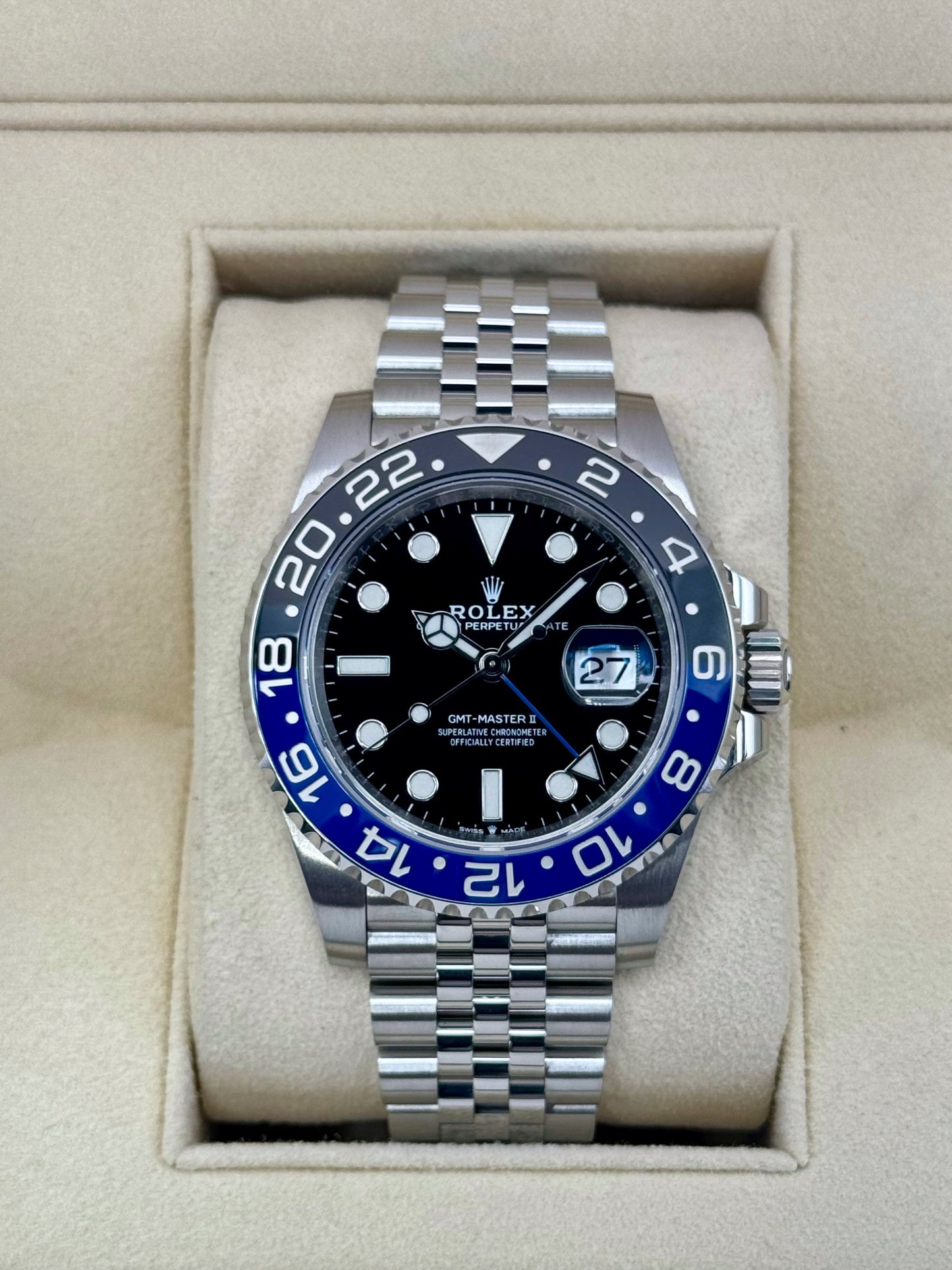 2020 Rolex GMT-Master II "Batgirl" 40mm 126710BLNR Jubilee - MyWatchLLC