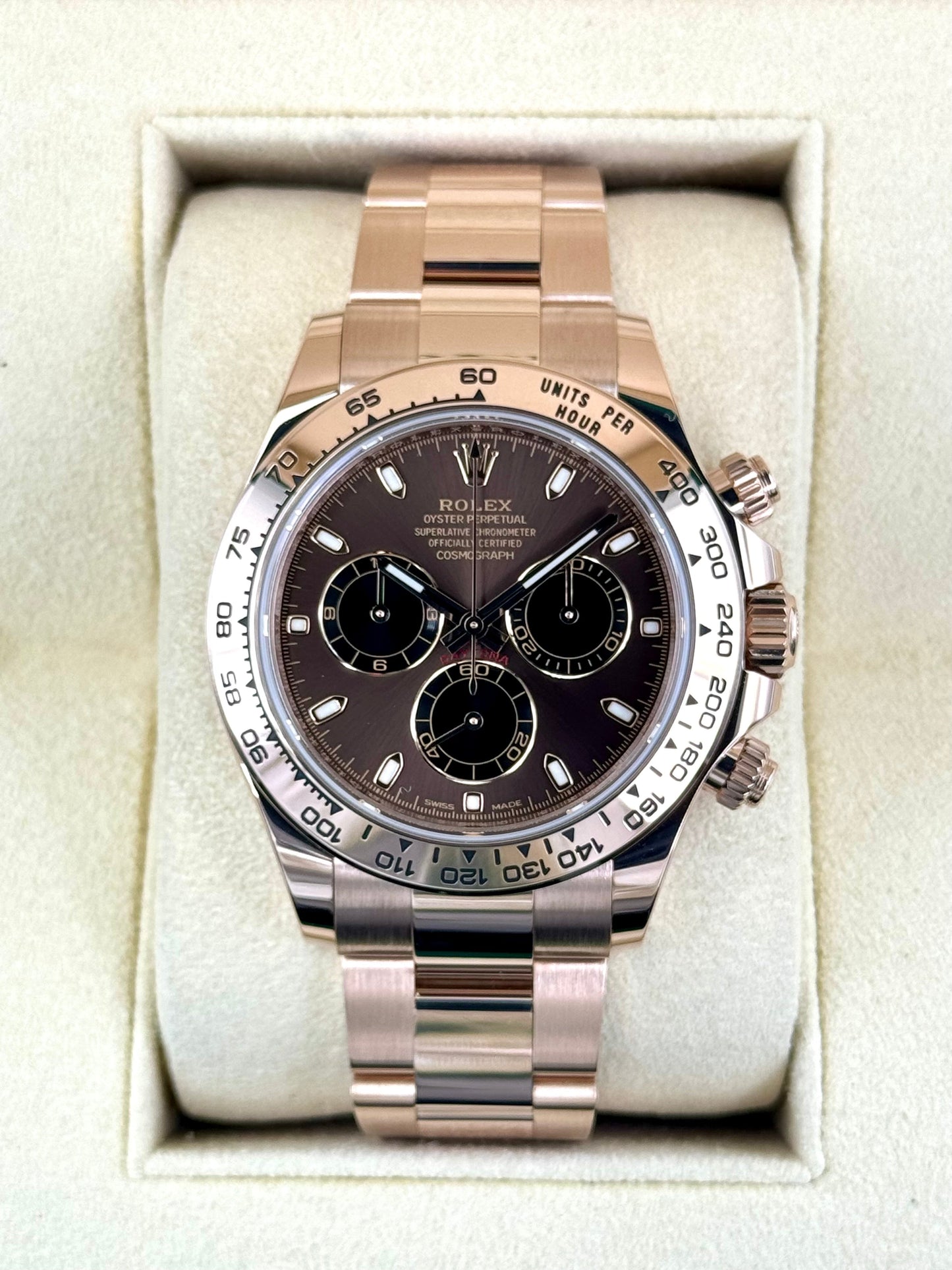2022 Rolex Daytona 40mm 116505 Rose Gold Chocolate Dial - MyWatchLLC