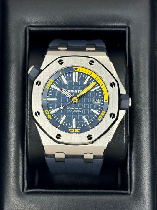 NEW 2020 Audemars Piguet Royal Oak Offshore Diver 15710ST Blue Dial - MyWatchLLC
