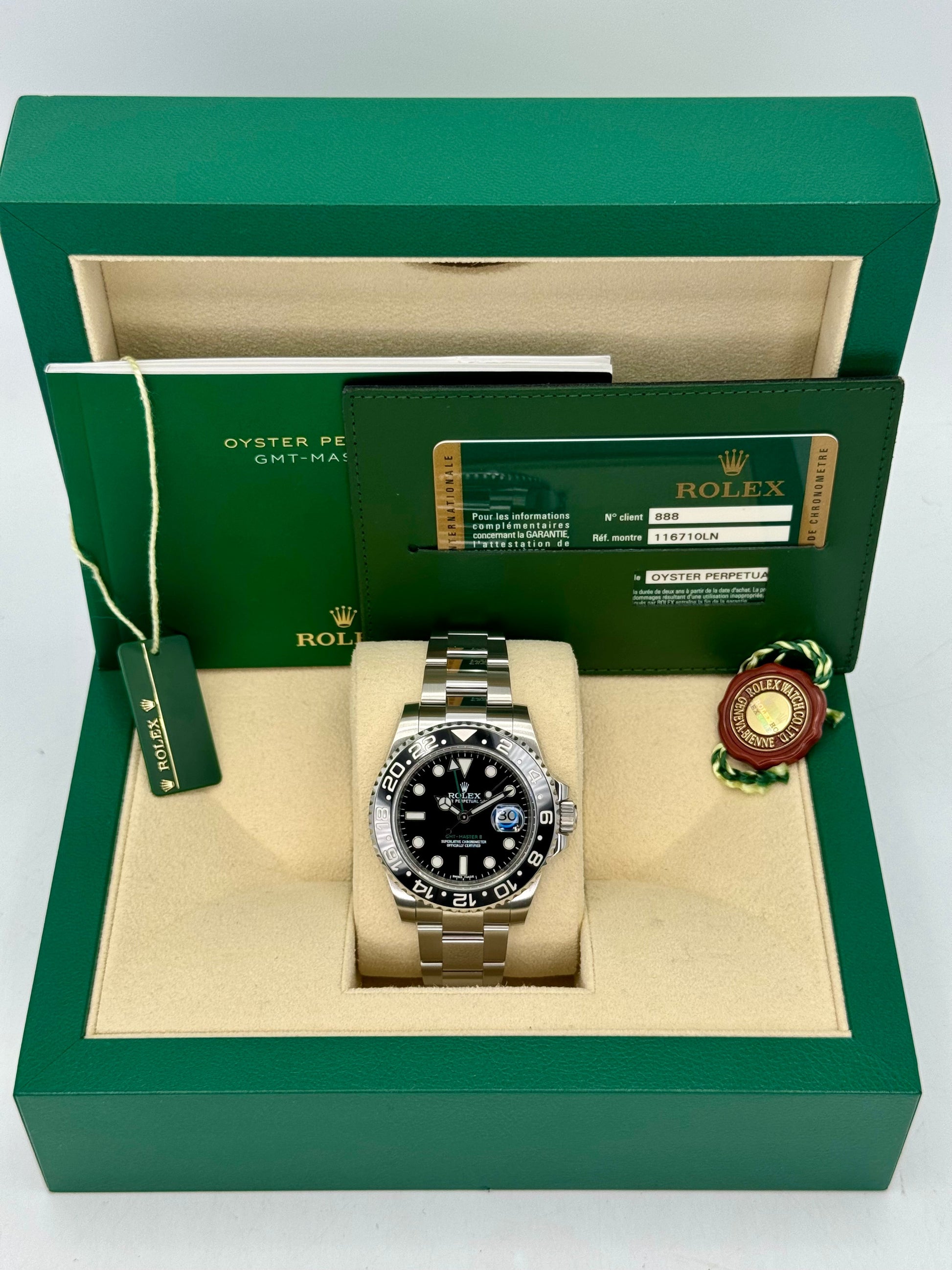 2014 Rolex GMT-Master II 40mm 116710LN Stainless Steel Black Dial - MyWatchLLC