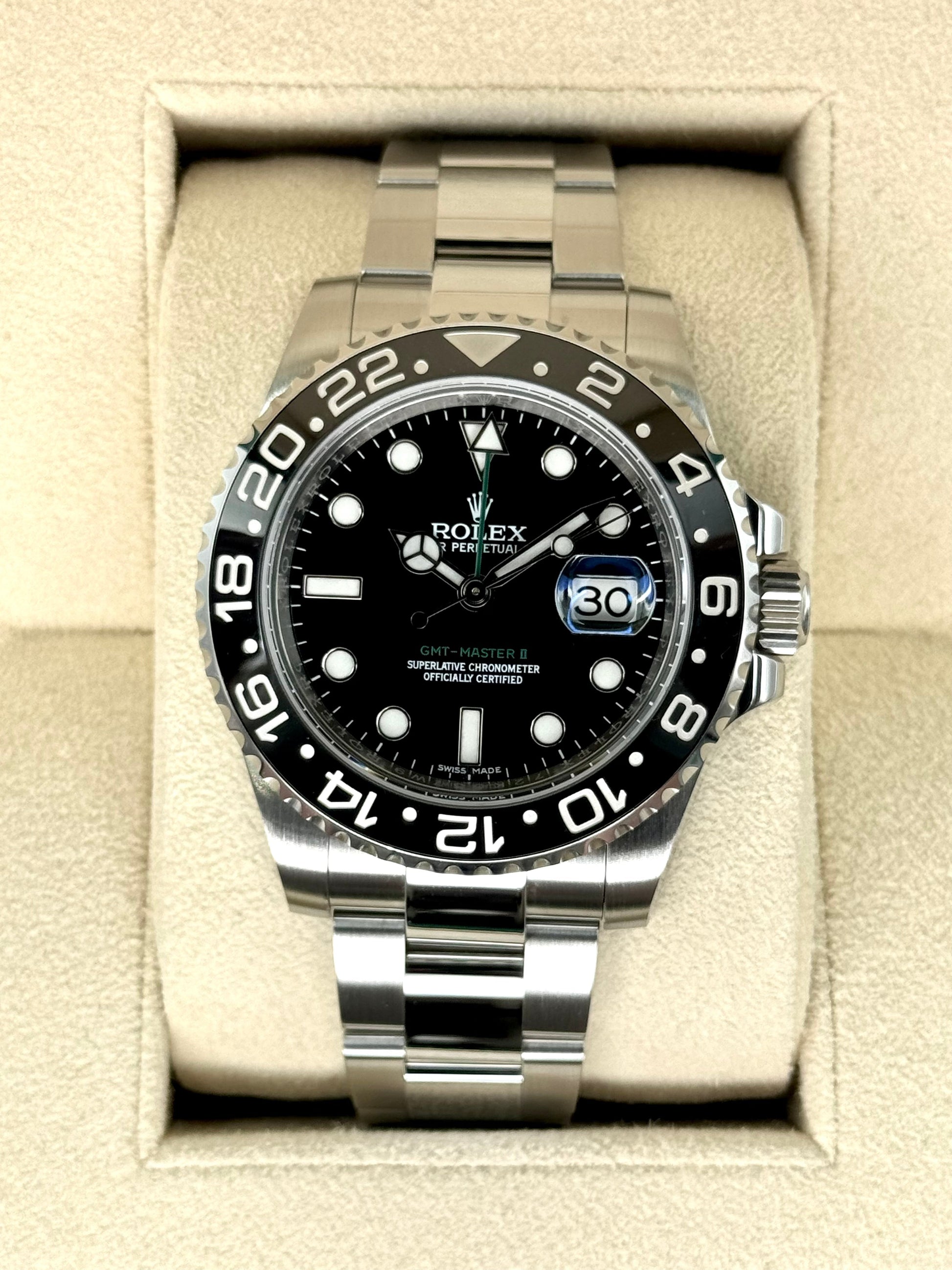 2014 Rolex GMT-Master II 40mm 116710LN Stainless Steel Black Dial - MyWatchLLC
