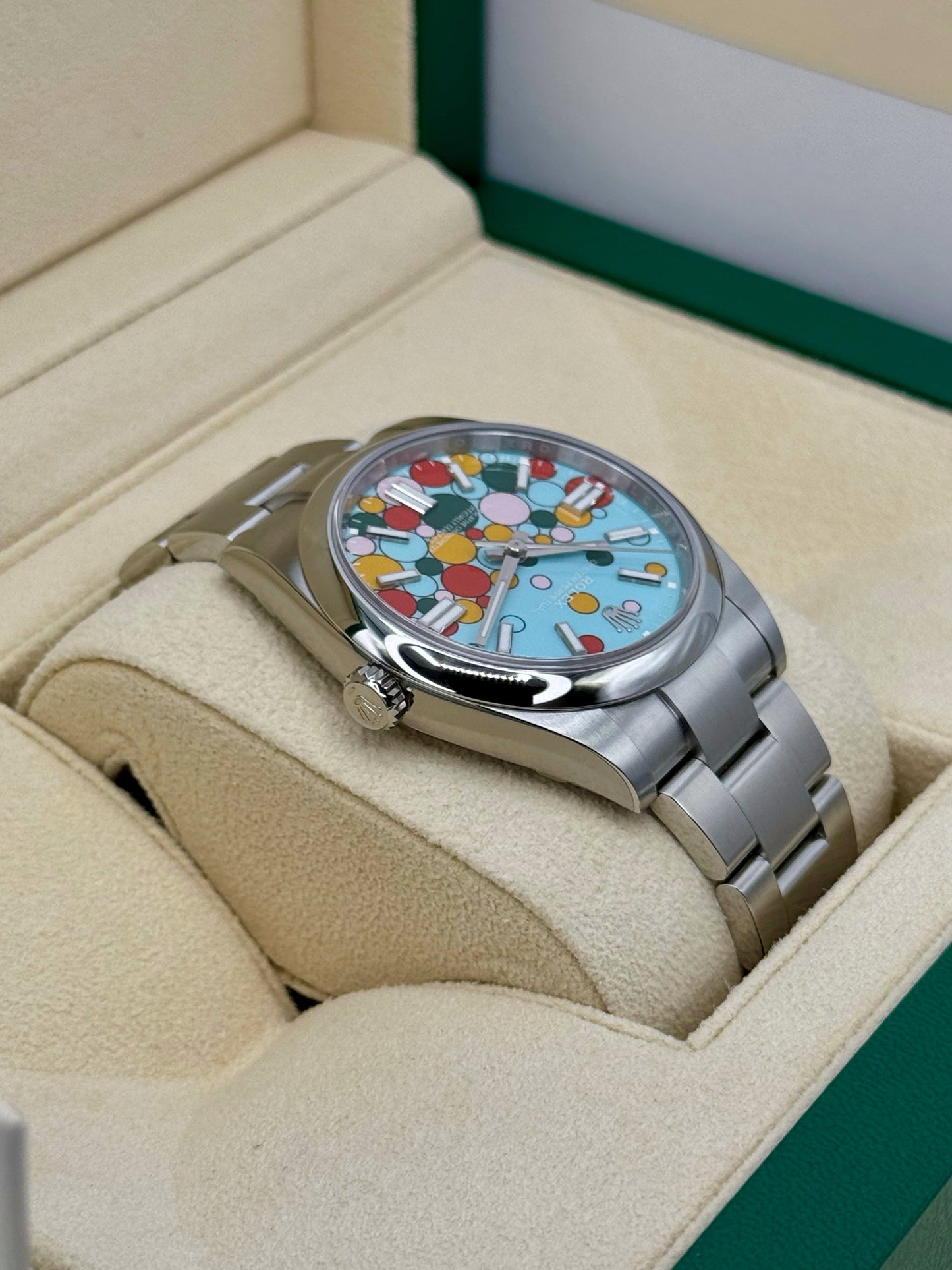 NEW 2024 Rolex Oyster Perpetual 41mm 124300 Celebration Dial - MyWatchLLC